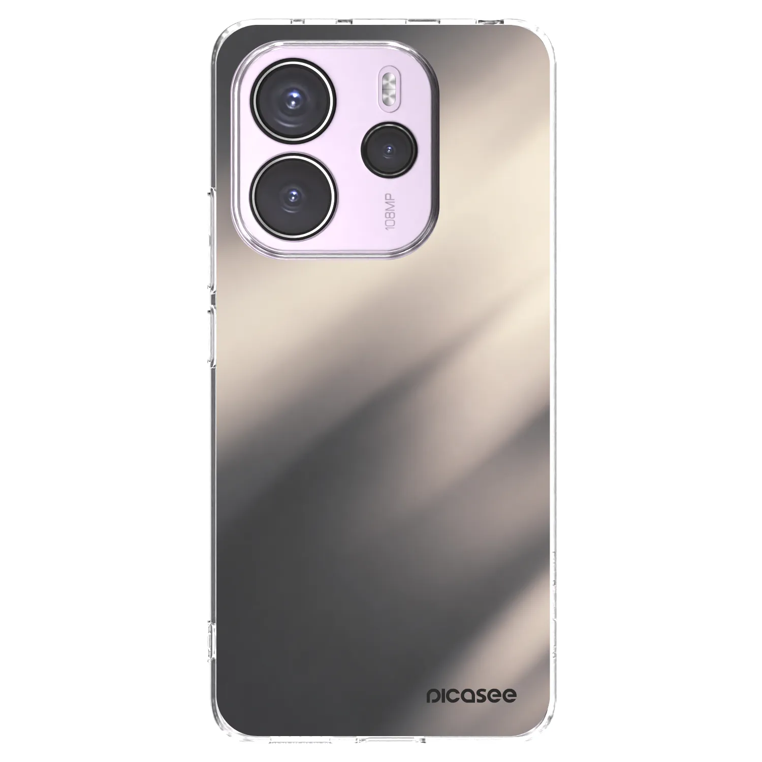 Picasee silikónový prehľadný obal pre Xiaomi Redmi Note 14 4G - Smoky Beige