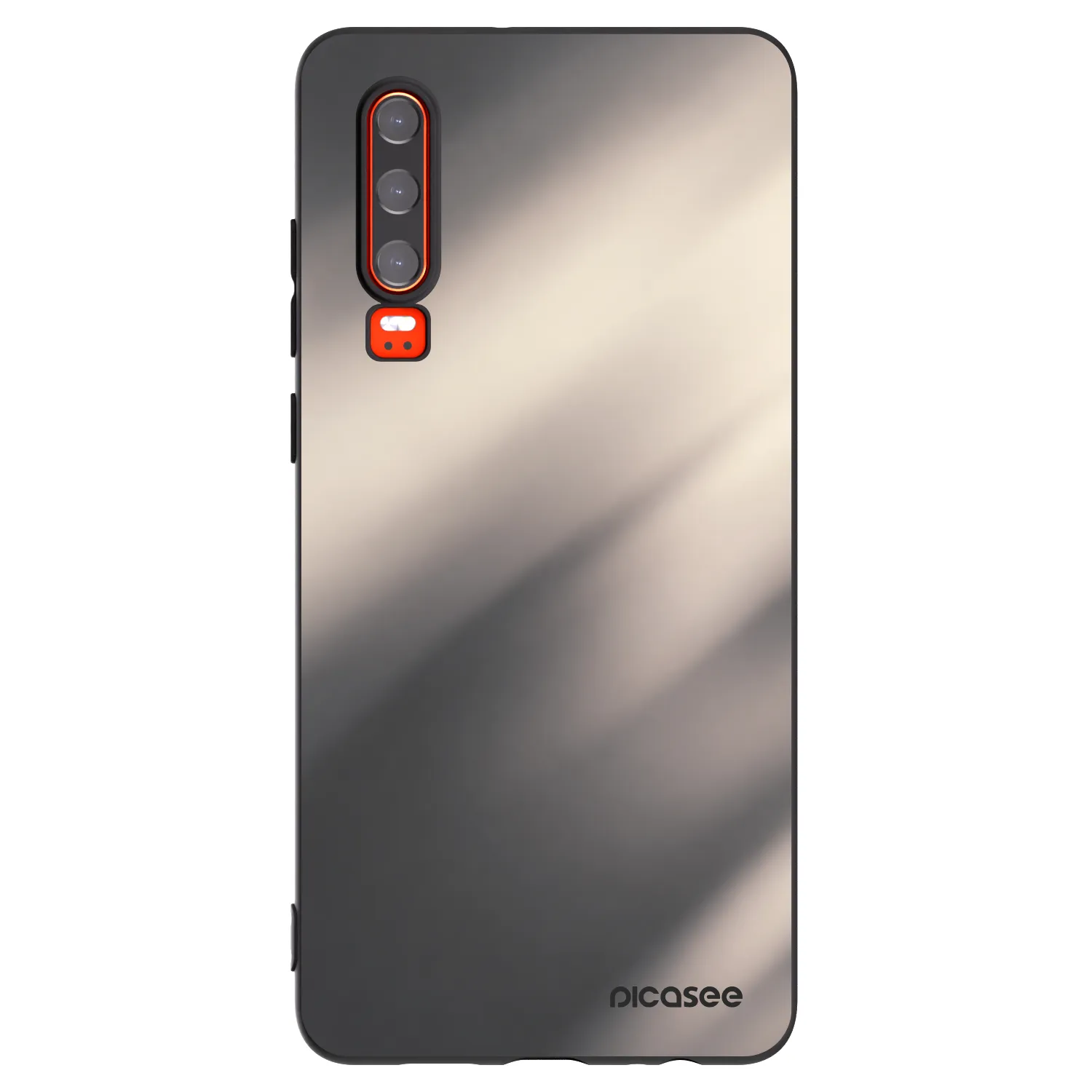 Picasee silikónový čierny obal pre Huawei P30 - Smoky Beige