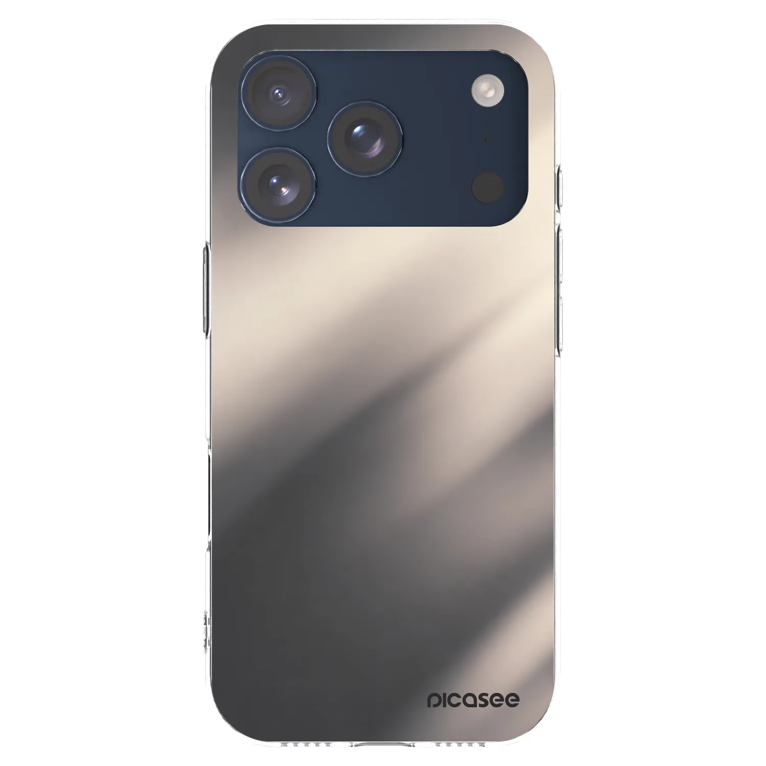 Picasee silikónový prehľadný obal pre Apple iPhone 17 Pro - Smoky Beige