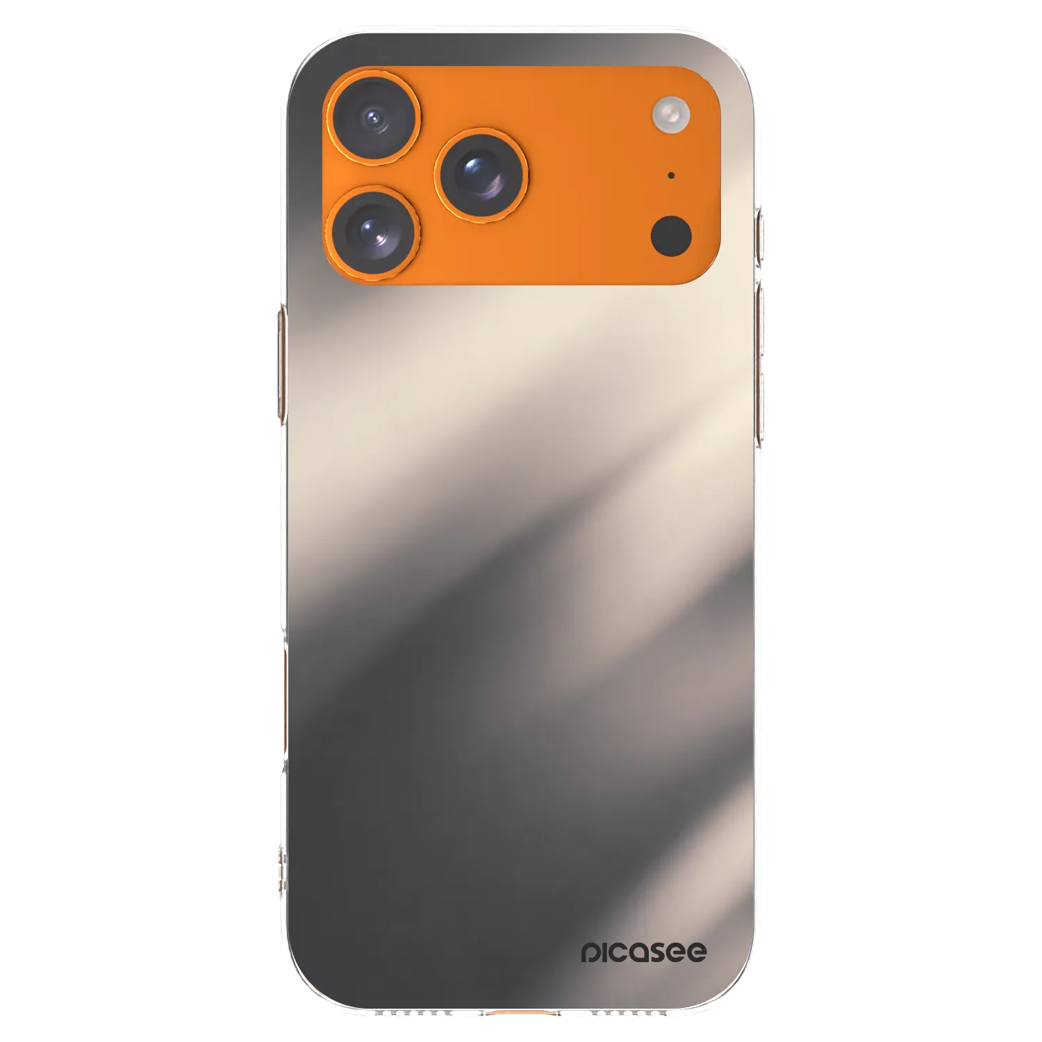 Picasee silikónový prehľadný obal pre Apple iPhone 17 Pro Max - Smoky Beige