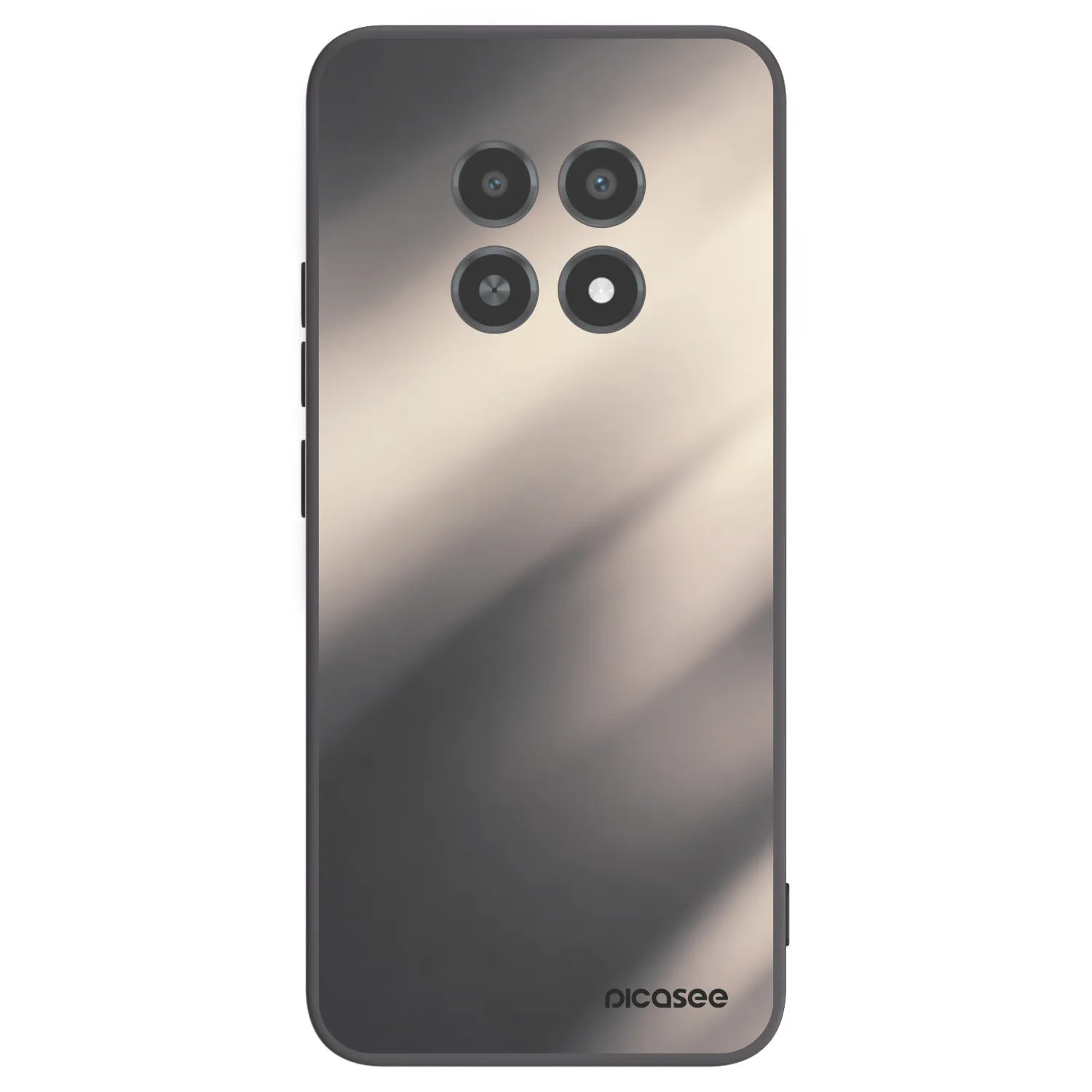 Picasee silikónový čierny obal pre Realme 12X - Smoky Beige