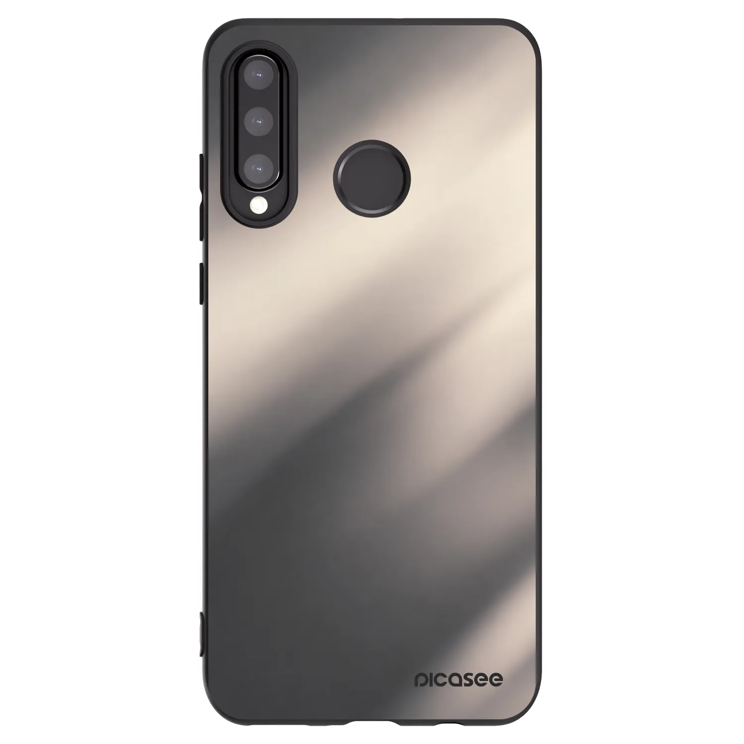 Picasee silikónový čierny obal pre Huawei P30 Lite - Smoky Beige