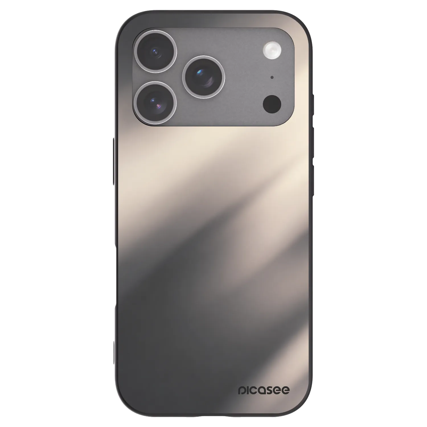 Picasee silikónový čierny obal pre Apple iPhone 18 Pro - Smoky Beige
