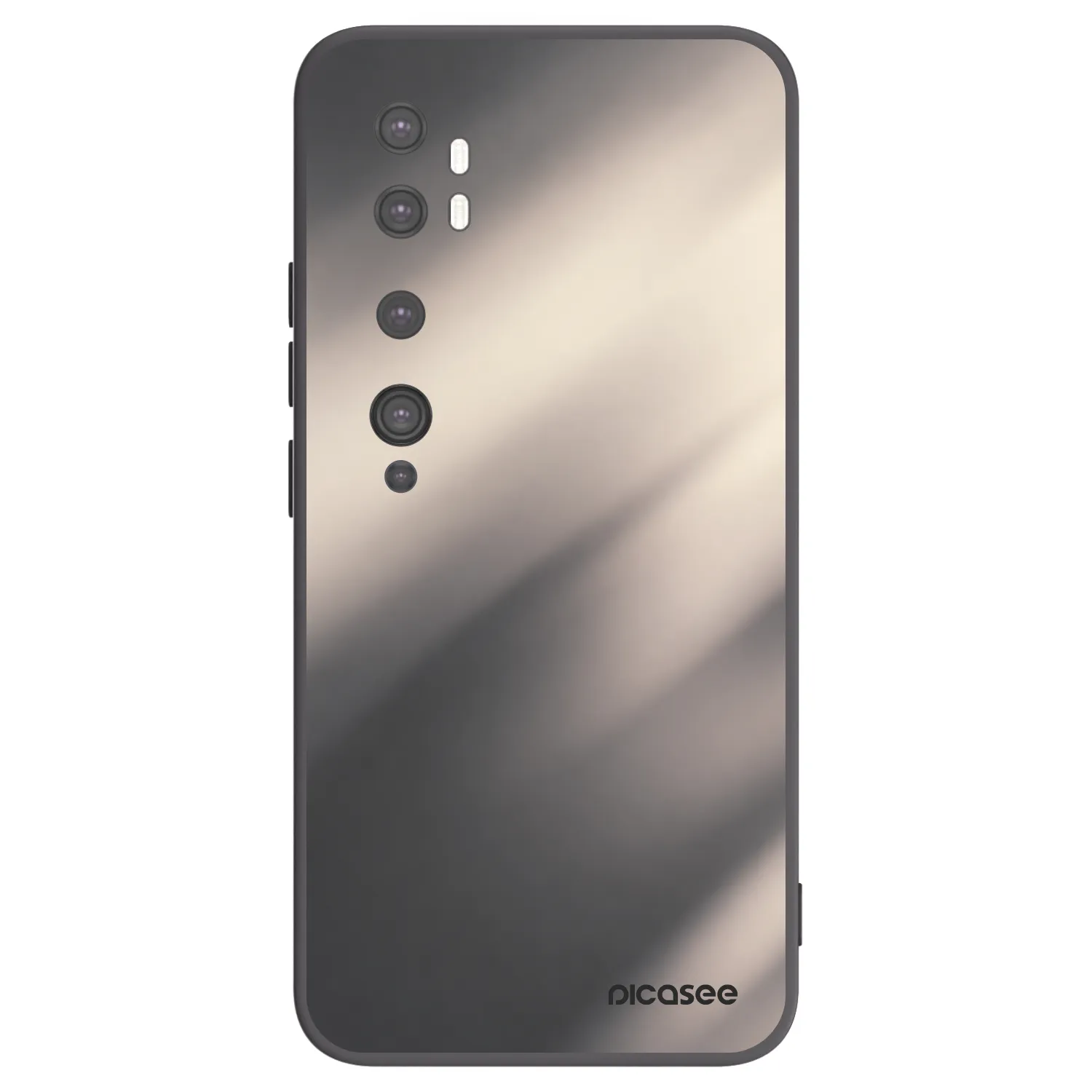 Picasee silikónový čierny obal pre Xiaomi Mi Note 10 (Pro) - Smoky Beige