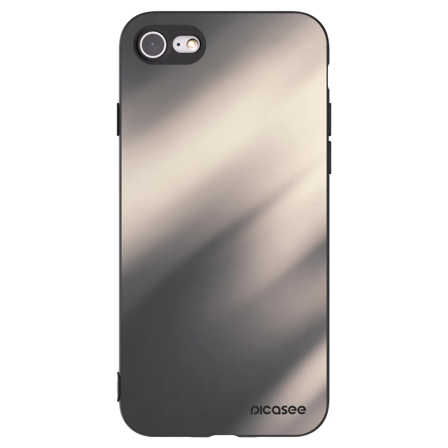 Picasee silikónový čierny obal pre Apple iPhone SE 2020 - Smoky Beige