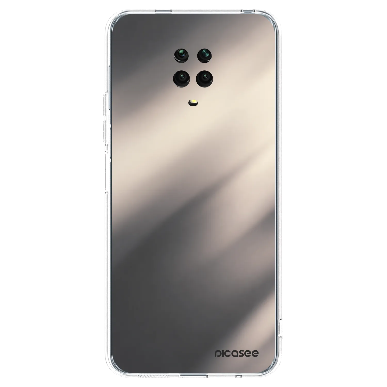 Picasee silikónový prehľadný obal pre Xiaomi Redmi Note 9 Pro - Smoky Beige