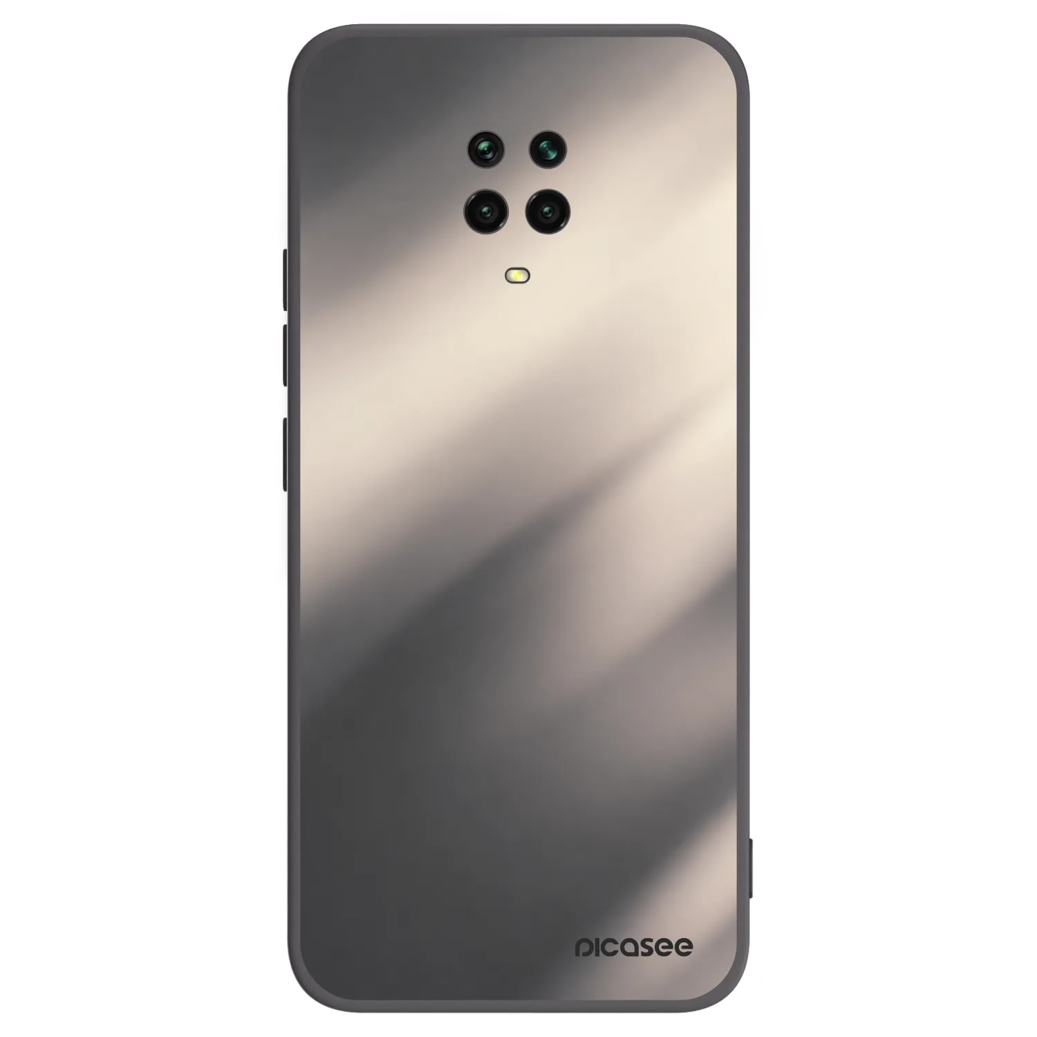 Picasee silikónový čierny obal pre Xiaomi Redmi Note 9S - Smoky Beige