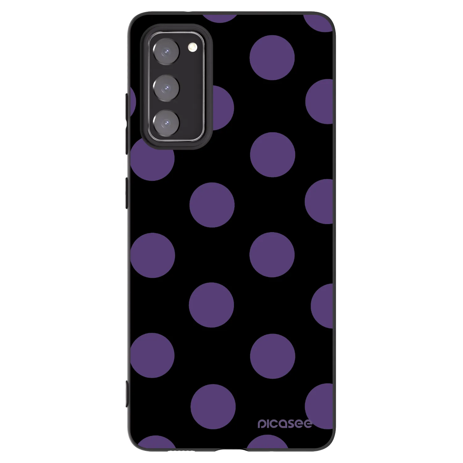 Picasee silikónový čierny obal pre Samsung Galaxy S20 FE - Big flickers