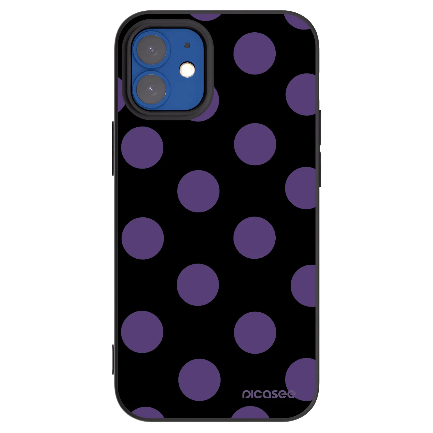 Picasee silikónový čierny obal pre Apple iPhone 12 mini - Big flickers