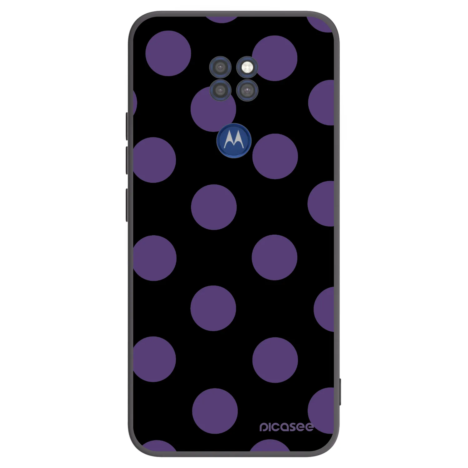 Picasee silikónový čierny obal pre Motorola Moto G9 Play - Big flickers