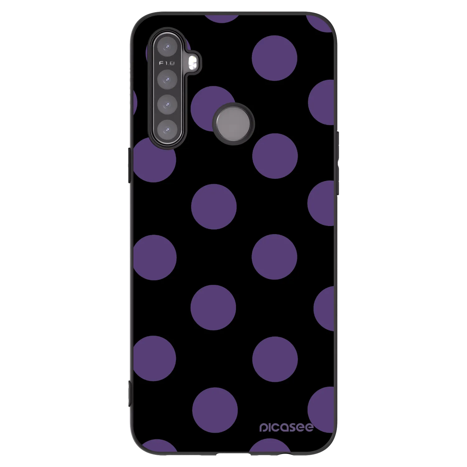 Picasee silikónový čierny obal pre Realme 6i - Big flickers