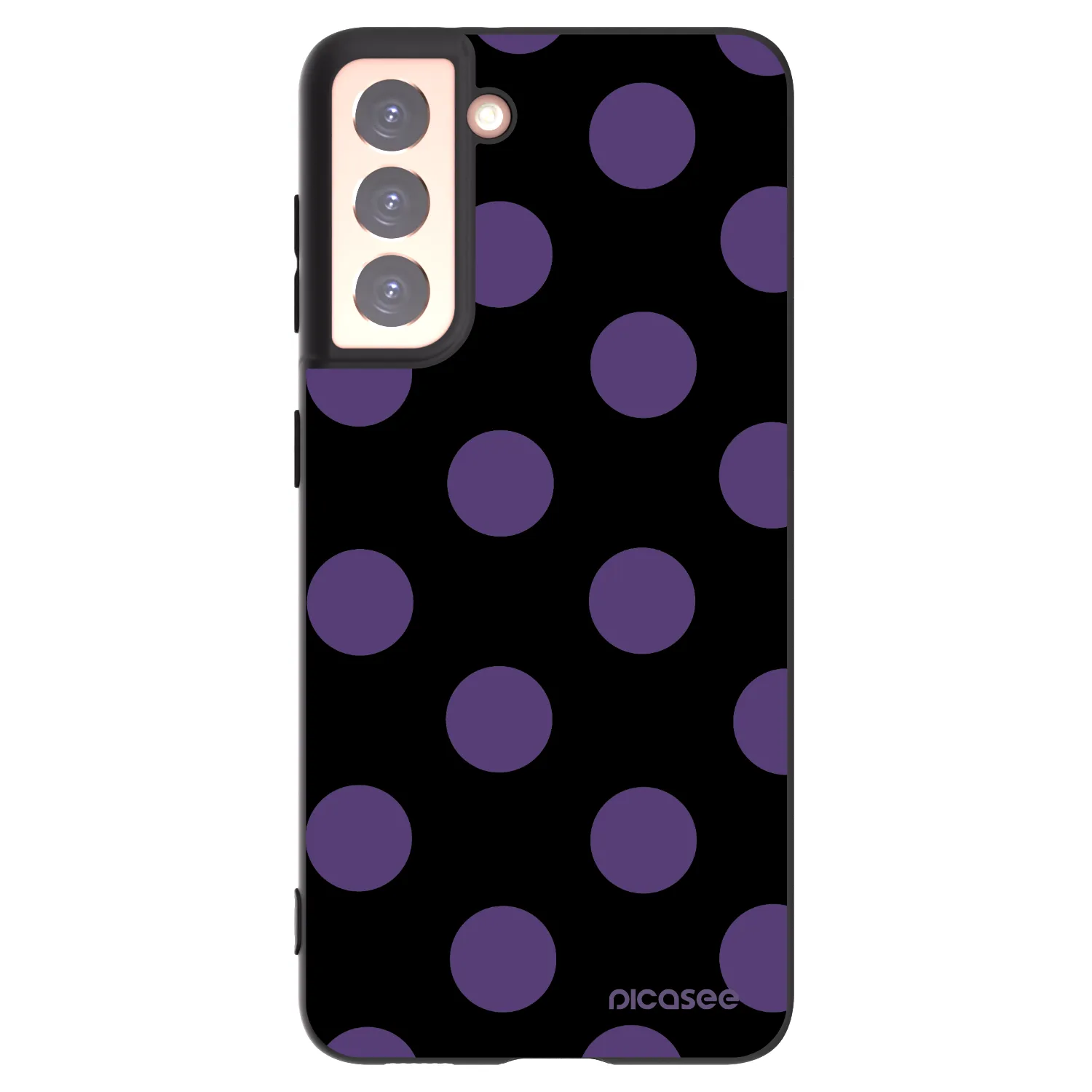 Picasee silikónový čierny obal pre Samsung Galaxy S21 5G G991B - Big flickers