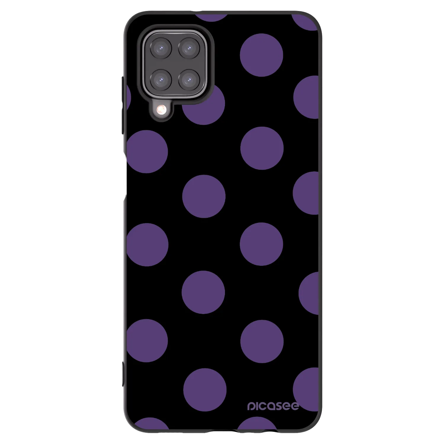 Picasee silikónový čierny obal pre Samsung Galaxy A12 A125F - Big flickers
