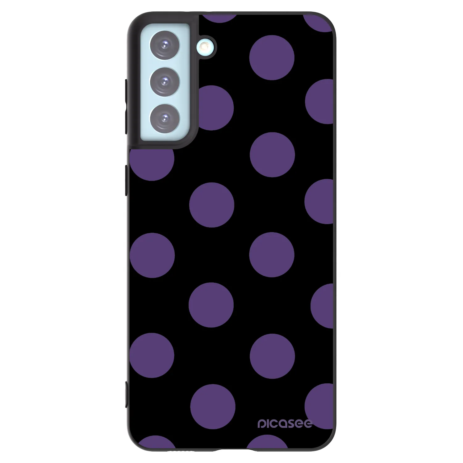 Picasee silikónový čierny obal pre Samsung Galaxy S21+ 5G G996F - Big flickers