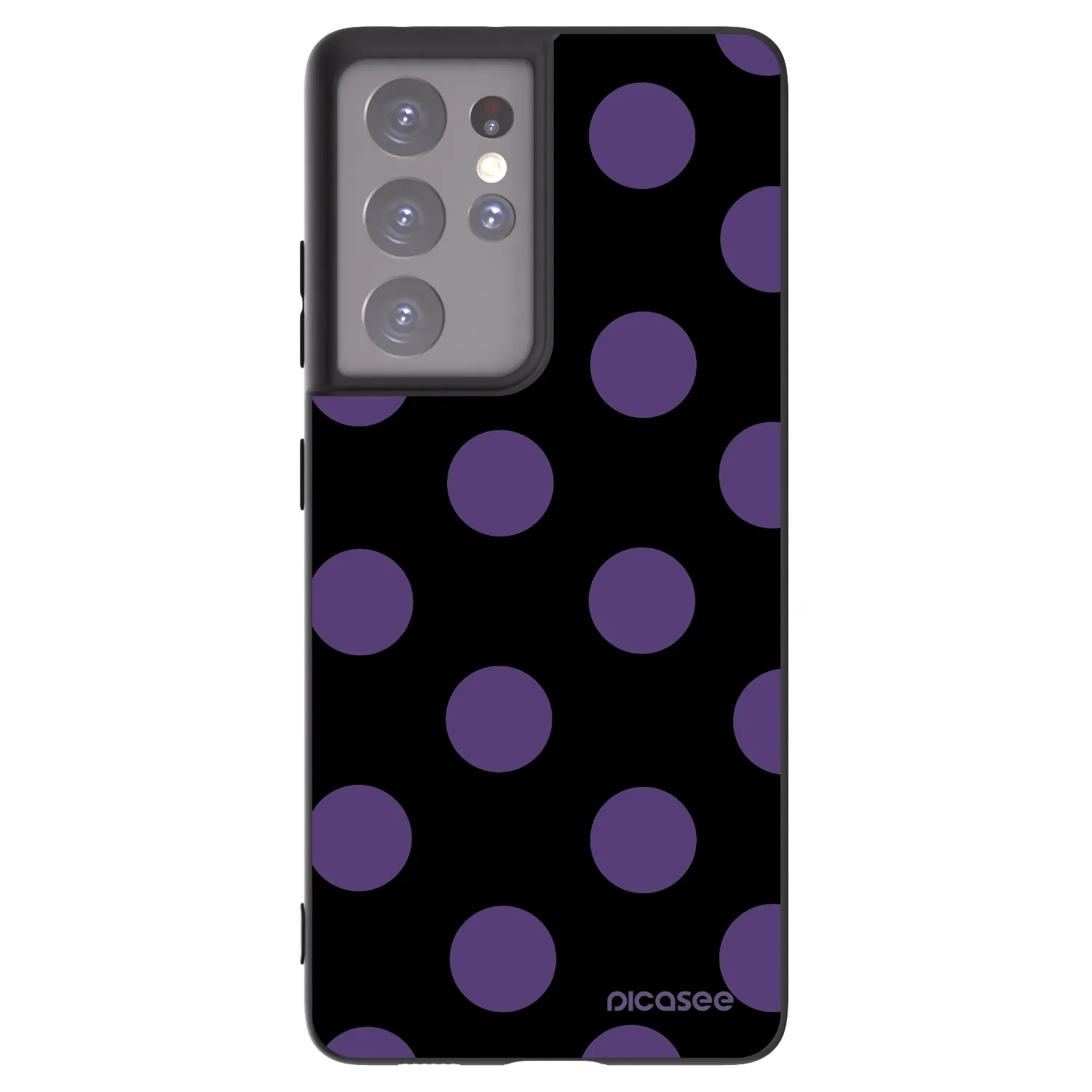 Picasee silikónový čierny obal pre Samsung Galaxy S21 Ultra 5G G998B - Big flickers