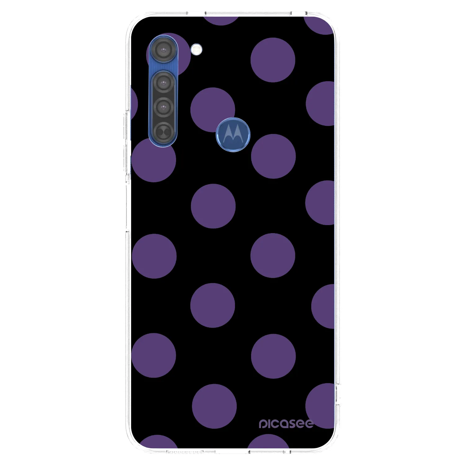 Picasee silikónový prehľadný obal pre Motorola Moto G8 - Big flickers