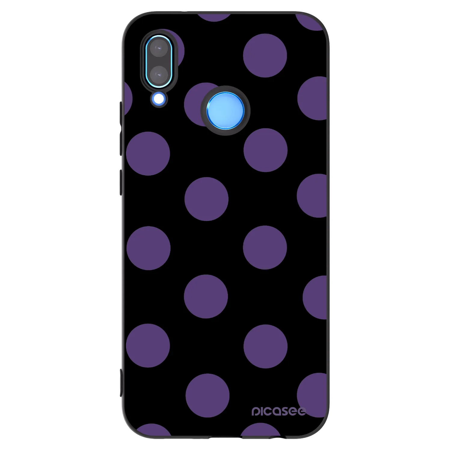 Picasee silikónový čierny obal pre Huawei P20 Lite - Big flickers