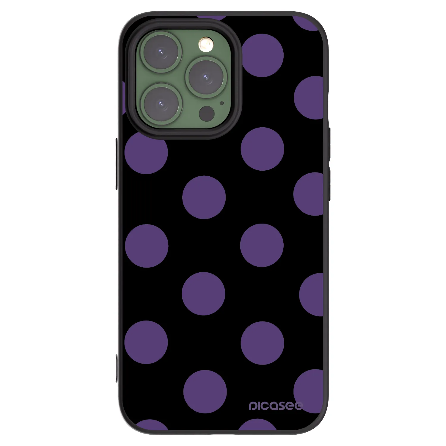 Picasee silikónový čierny obal pre Apple iPhone 13 Pro - Big flickers