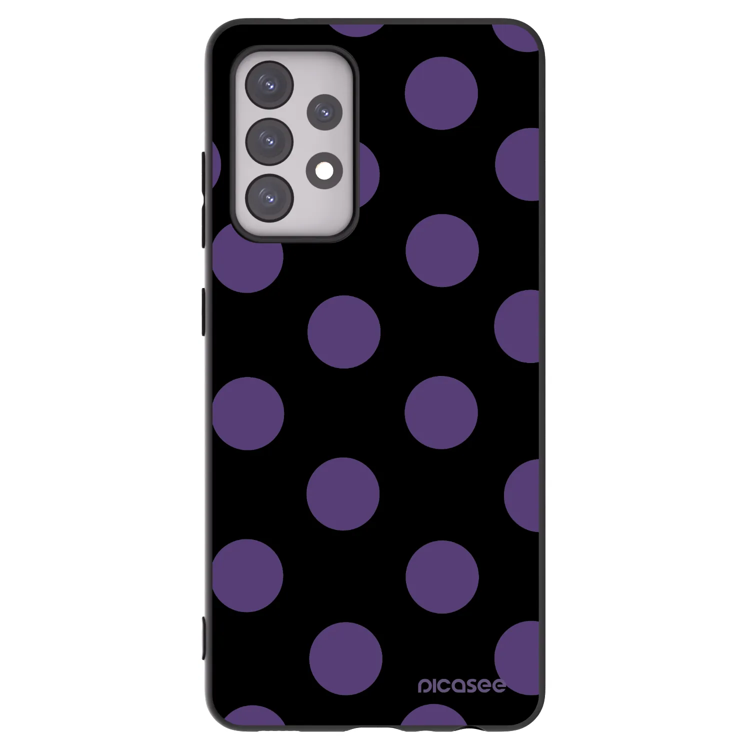 Picasee silikónový čierny obal pre Samsung Galaxy A52s 5G A528B - Big flickers