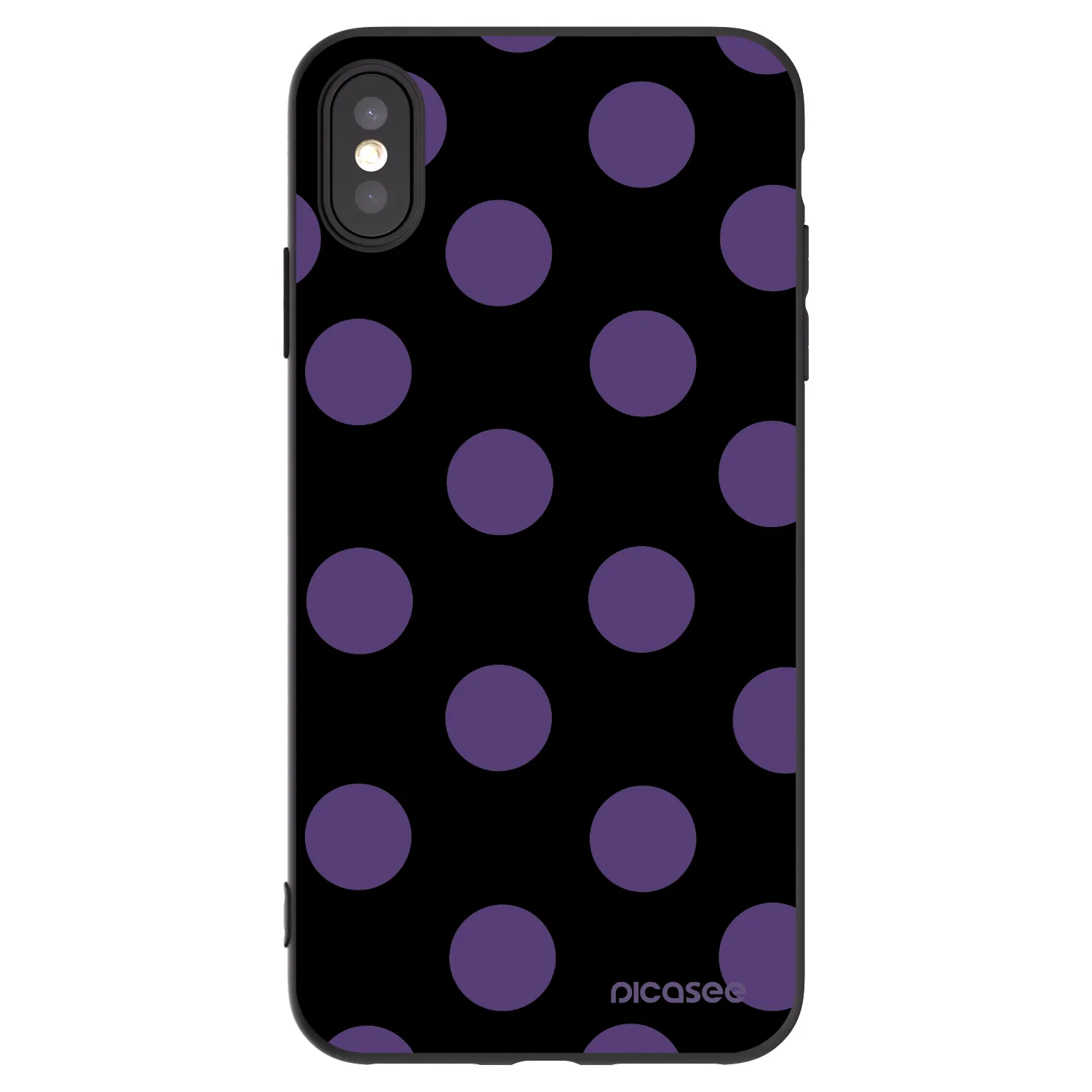 Picasee silikónový čierny obal pre Apple iPhone XS Max - Big flickers