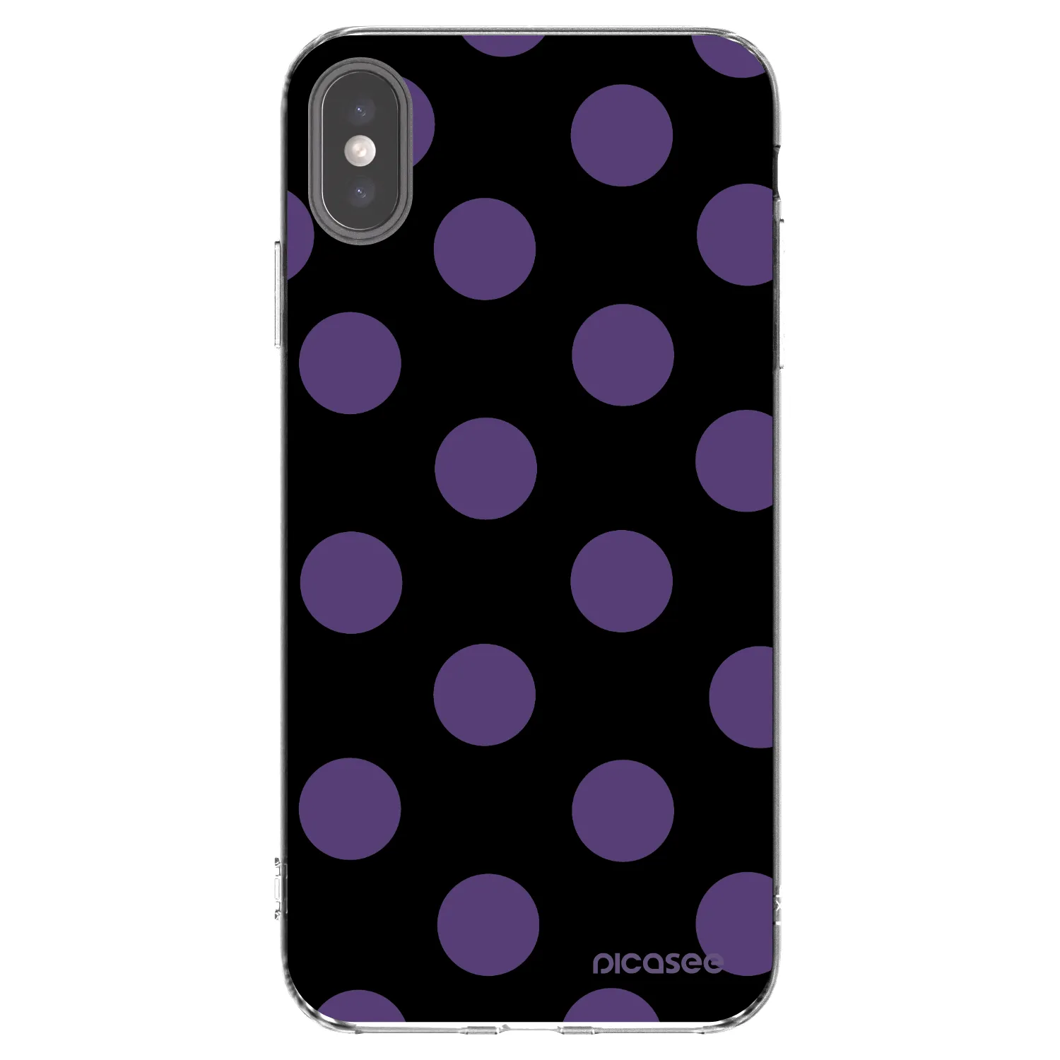 Picasee silikónový prehľadný obal pre Apple iPhone XS Max - Big flickers