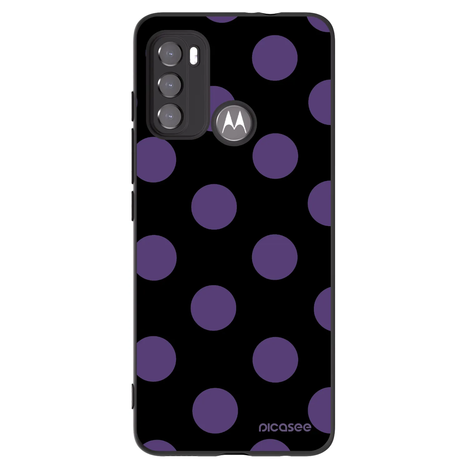 Picasee silikónový čierny obal pre Motorola Moto G60 - Big flickers