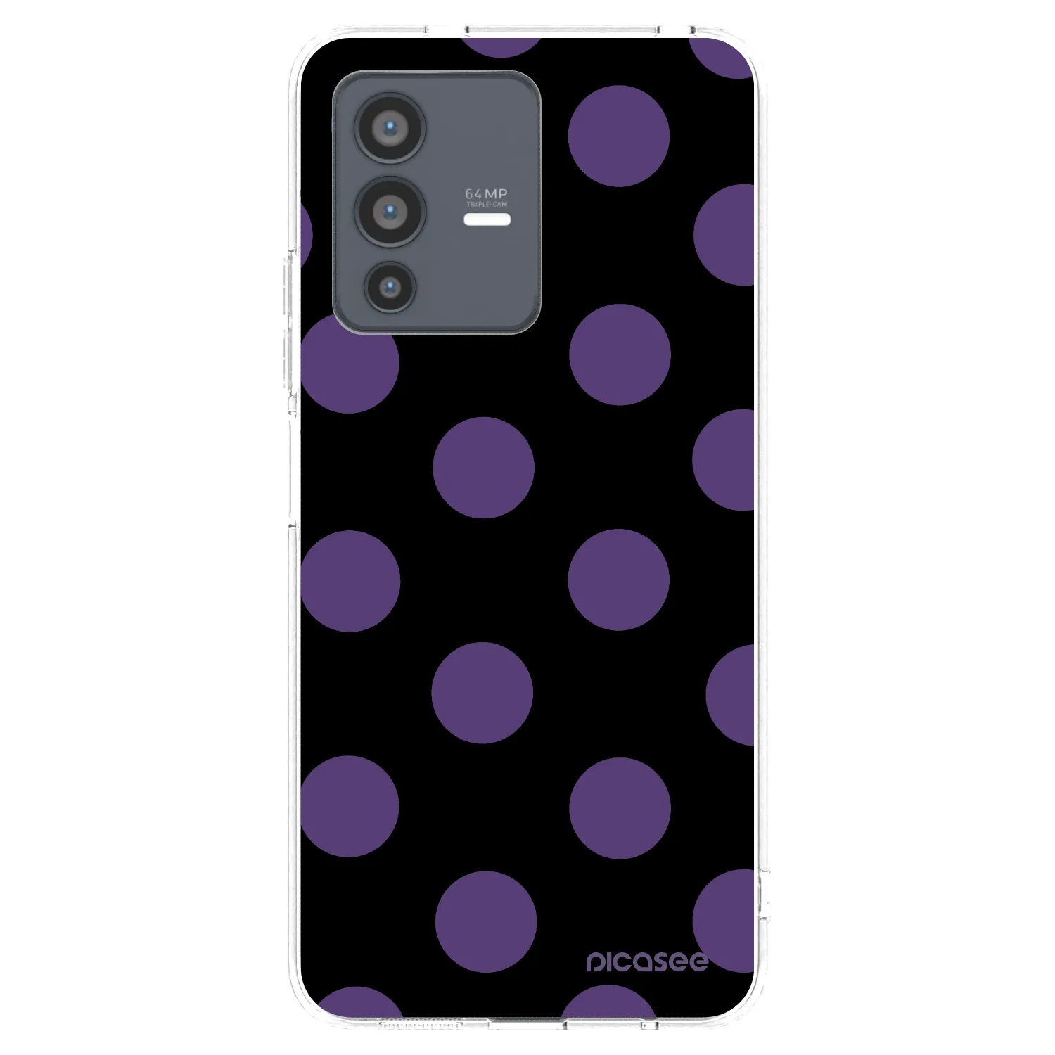 Picasee silikónový prehľadný obal pre Vivo V23 5G - Big flickers