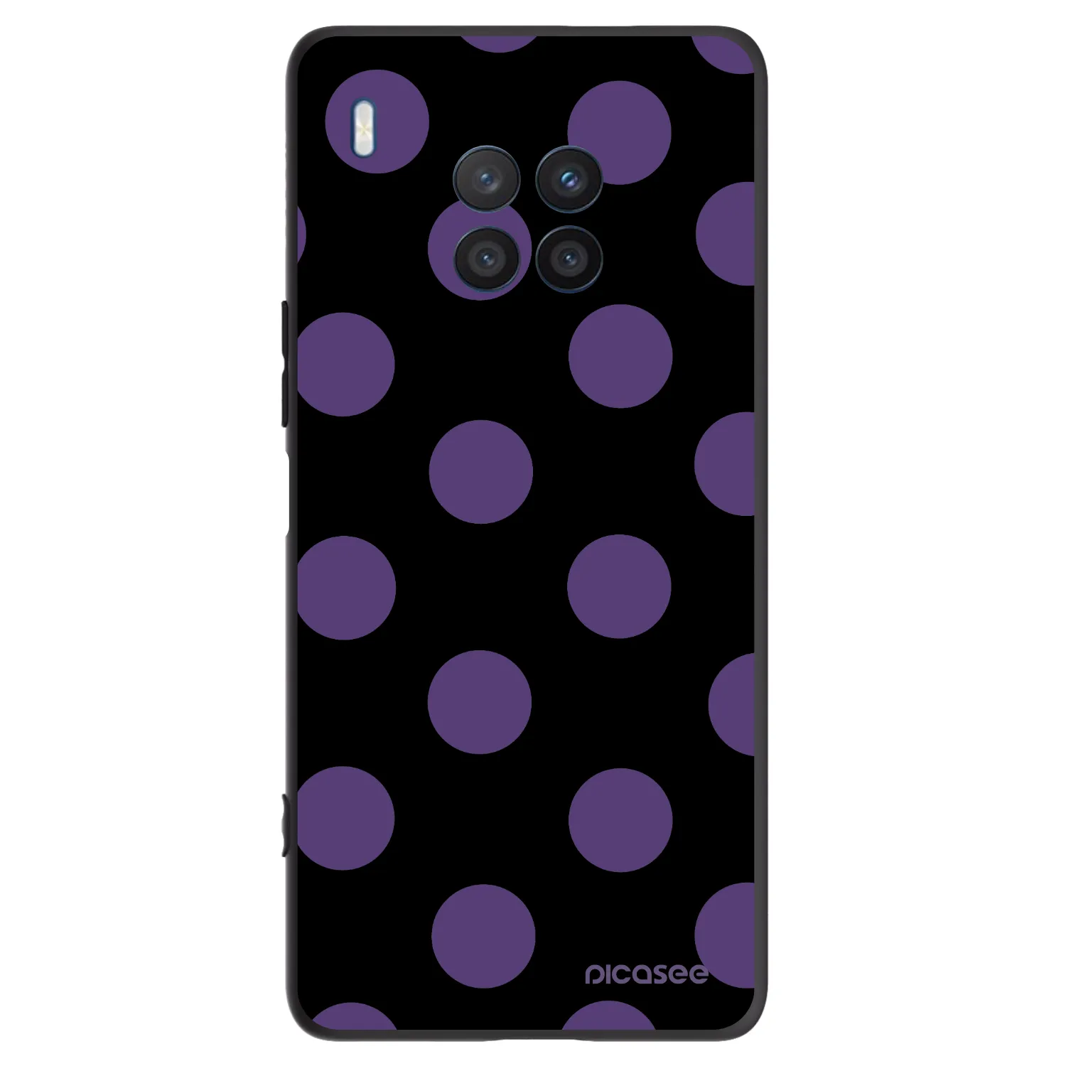 Picasee silikónový čierny obal pre Honor 50 Lite - Big flickers