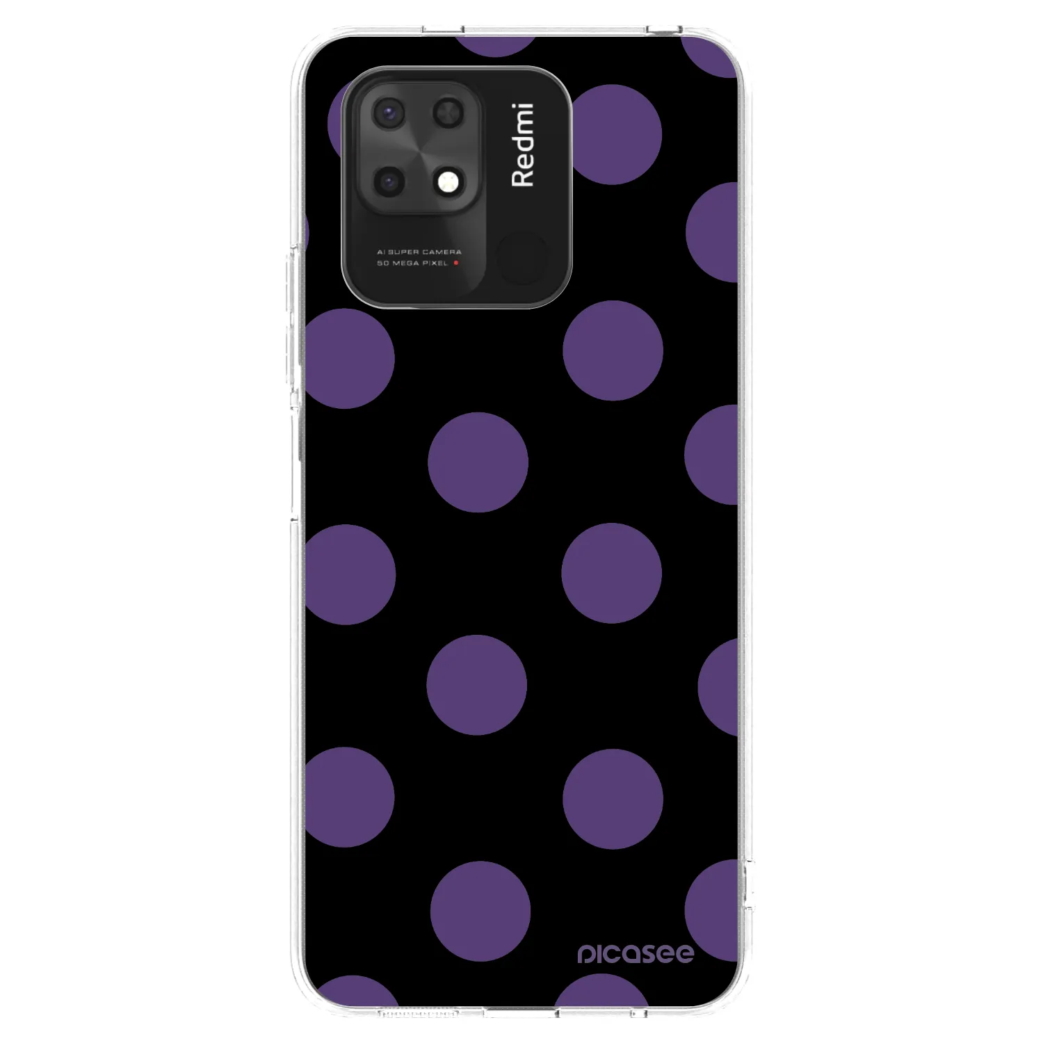 Picasee silikónový prehľadný obal pre Xiaomi Redmi 10C - Big flickers