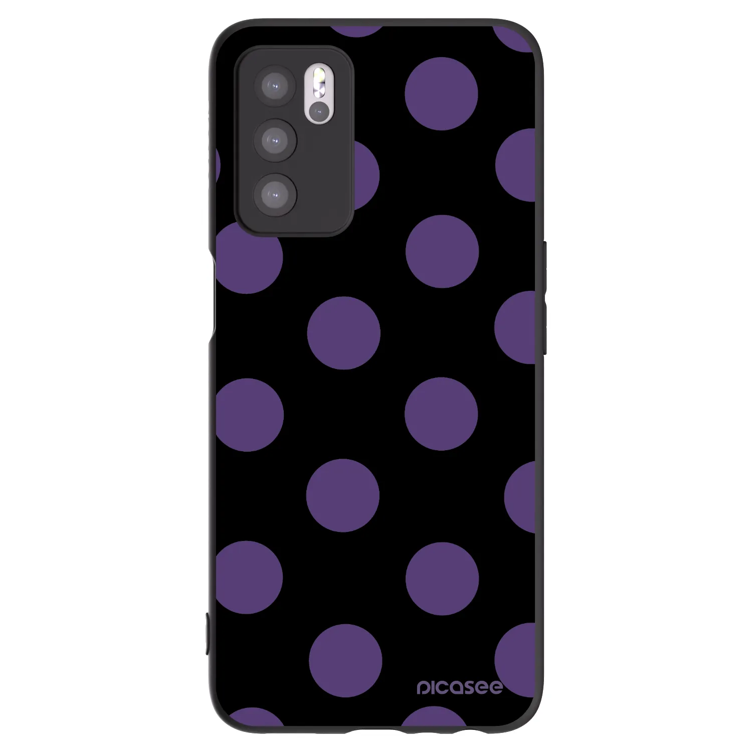 Picasee silikónový čierny obal pre OPPO A16 - Big flickers