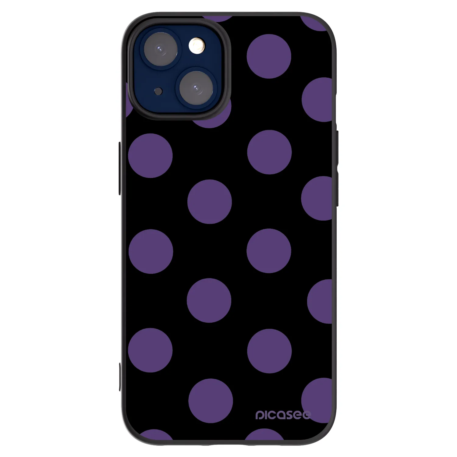 Picasee silikónový čierny obal pre Apple iPhone 14 - Big flickers