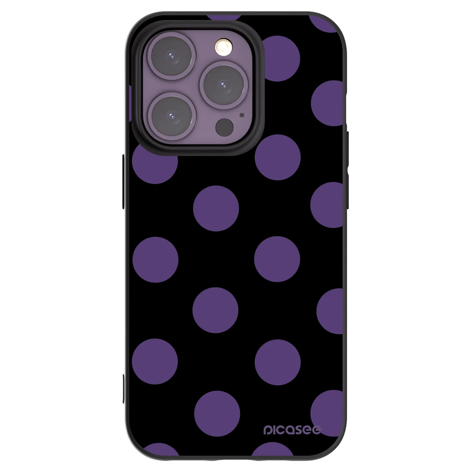 Picasee silikónový čierny obal pre Apple iPhone 14 Pro - Big flickers