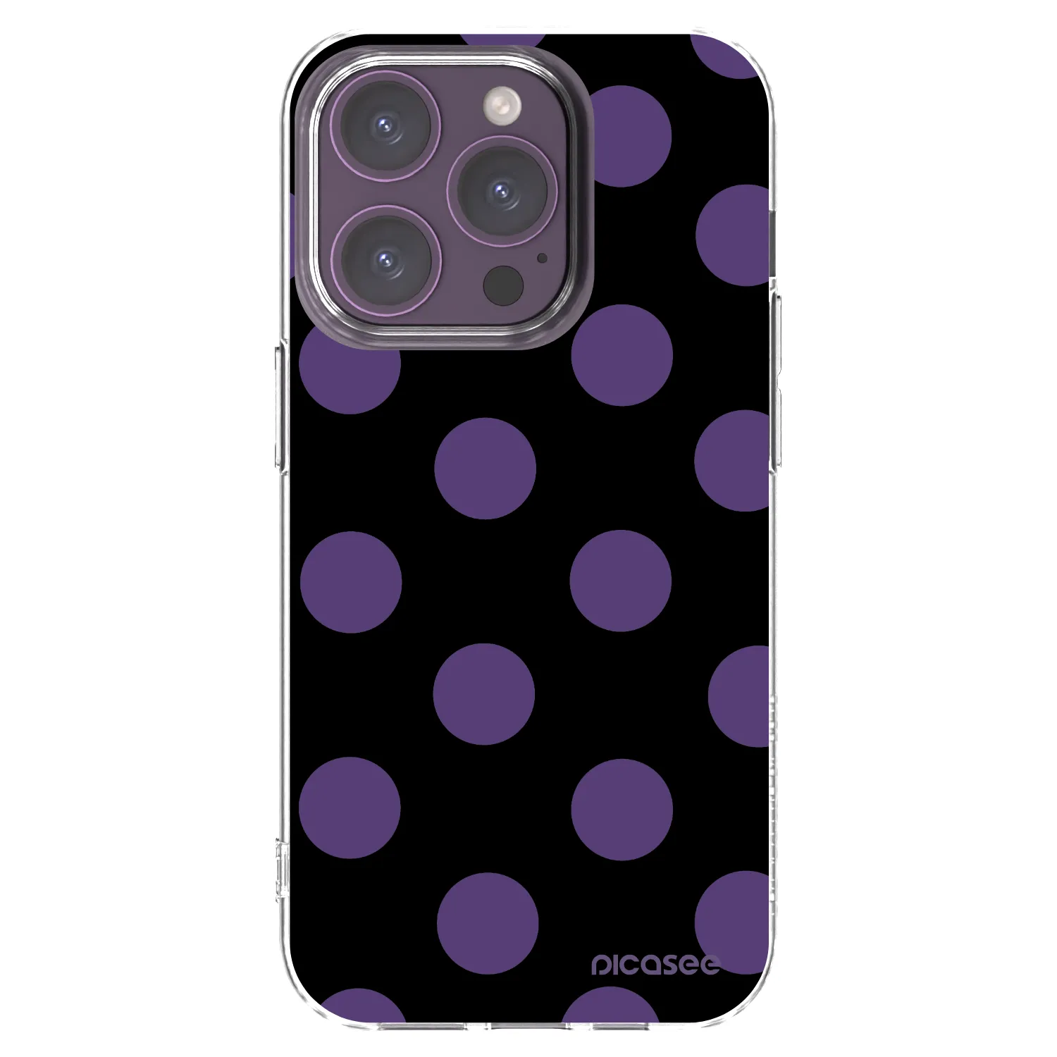 Picasee silikónový prehľadný obal pre Apple iPhone 14 Pro - Big flickers