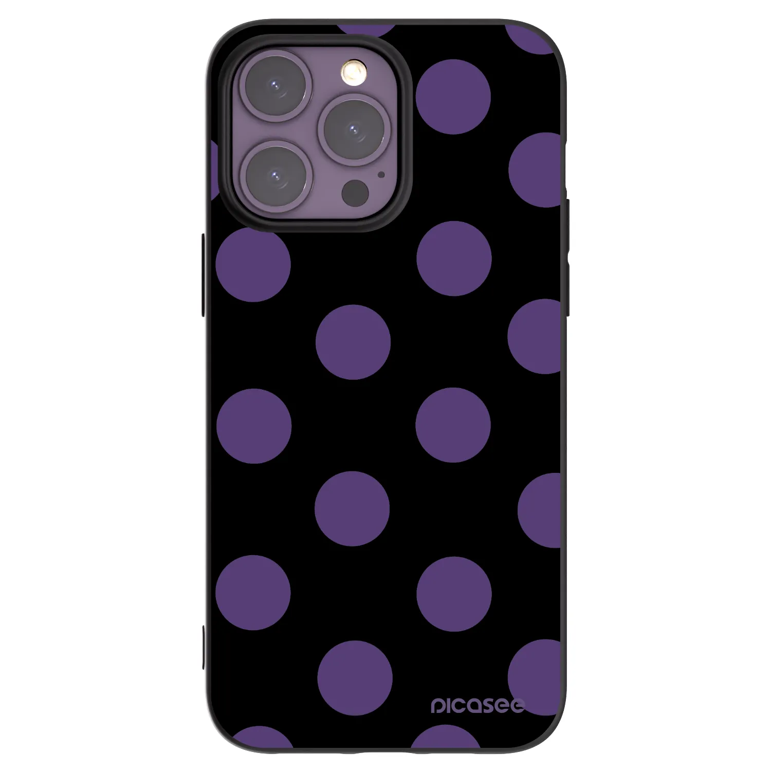 Picasee silikónový čierny obal pre Apple iPhone 14 Pro Max - Big flickers