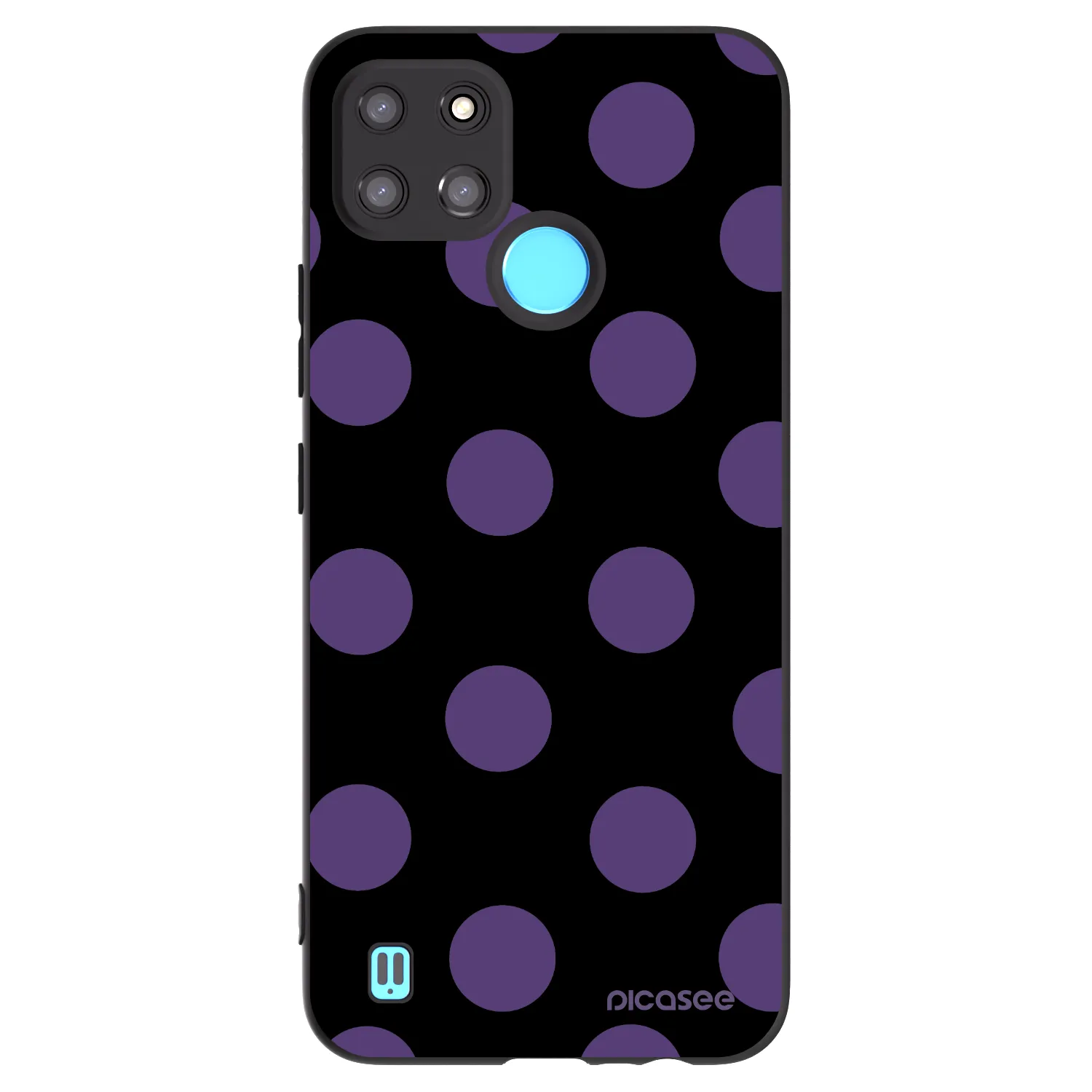 Picasee silikónový čierny obal pre Realme C21Y - Big flickers