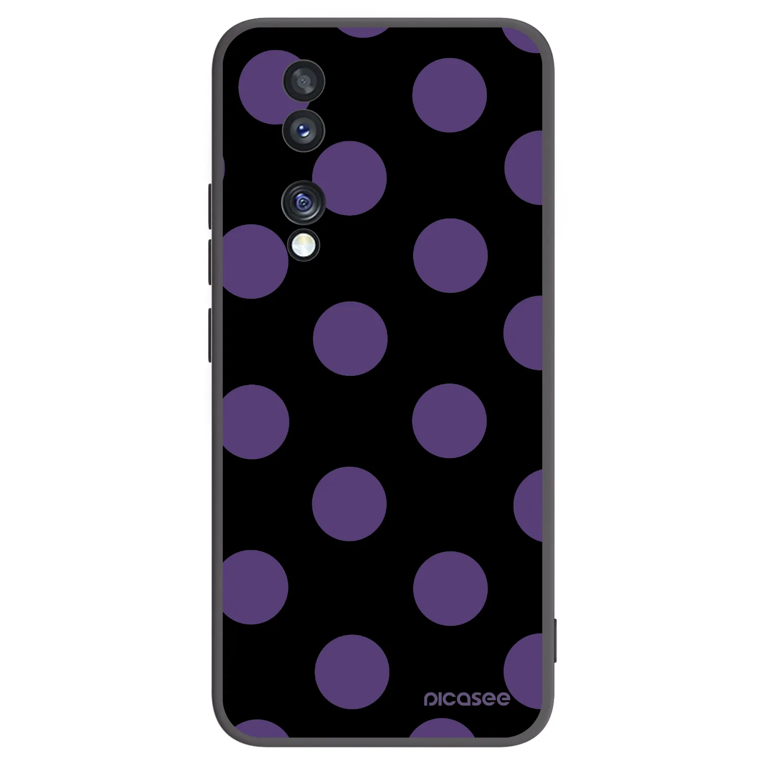 Picasee silikónový čierny obal pre Honor 70 - Big flickers