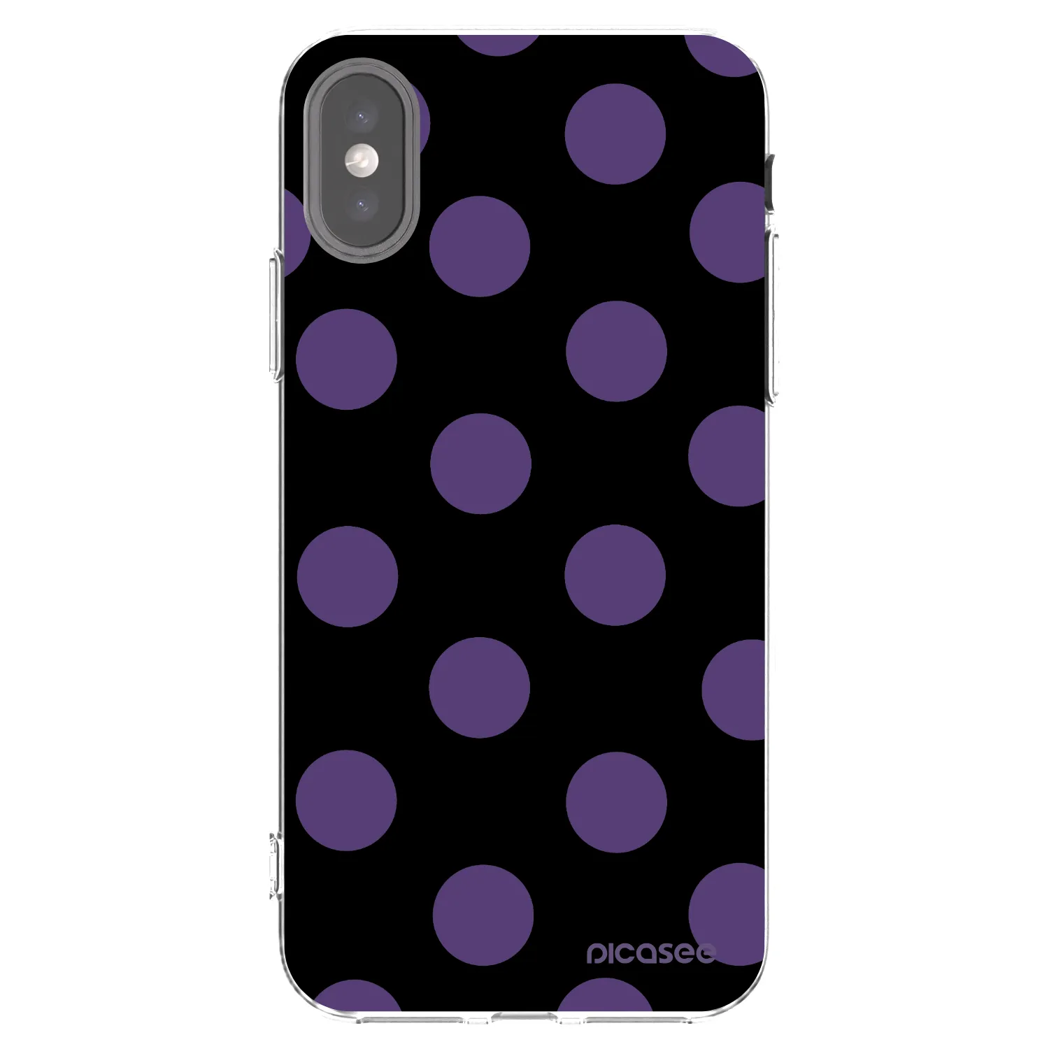 Picasee silikónový prehľadný obal pre Apple iPhone X/XS - Big flickers