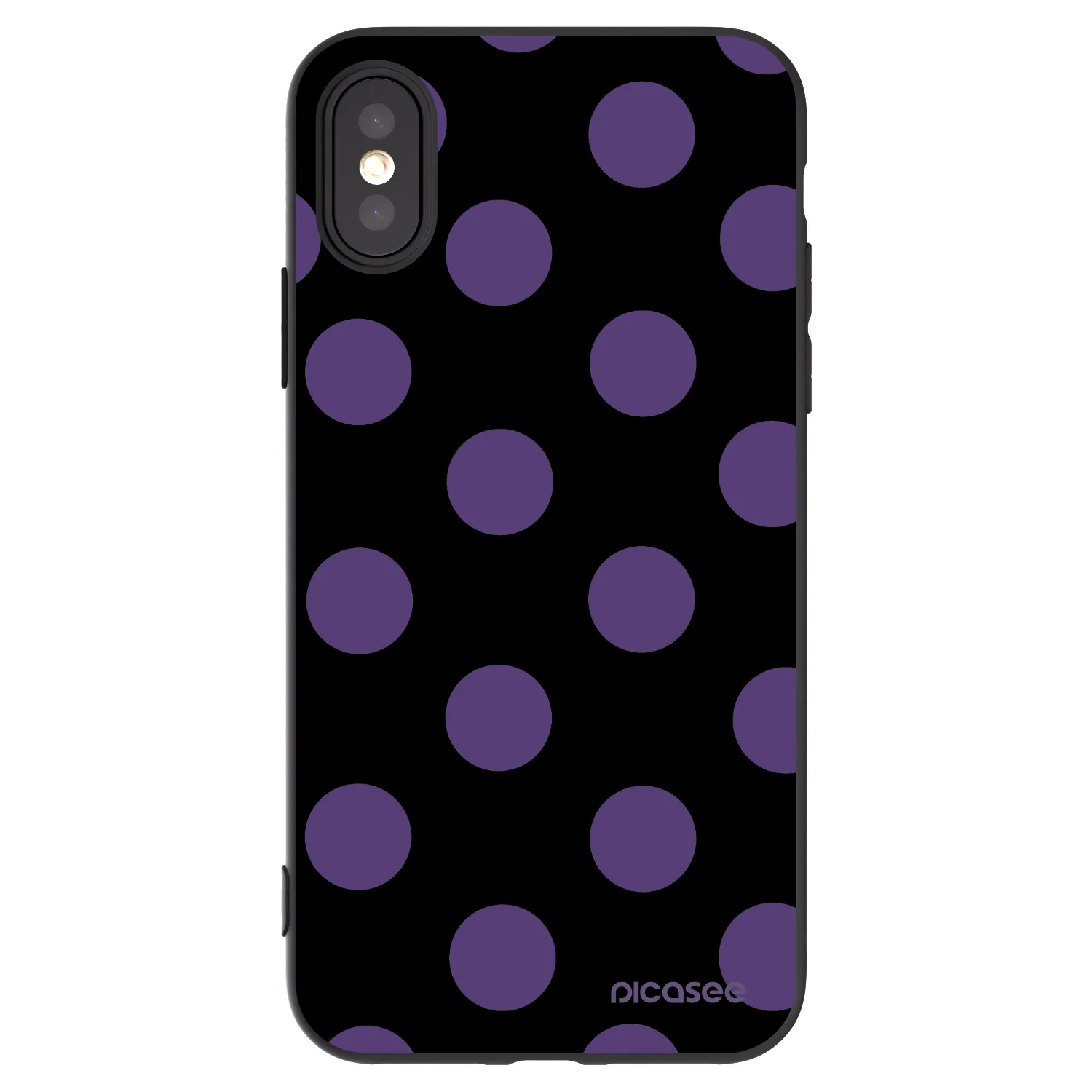 Picasee silikónový čierny obal pre Apple iPhone X/XS - Big flickers