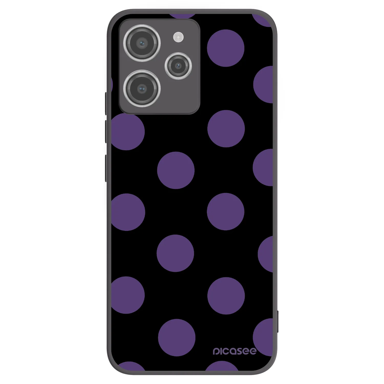 Picasee silikónový čierny obal pre Xiaomi Redmi 12 4G - Big flickers