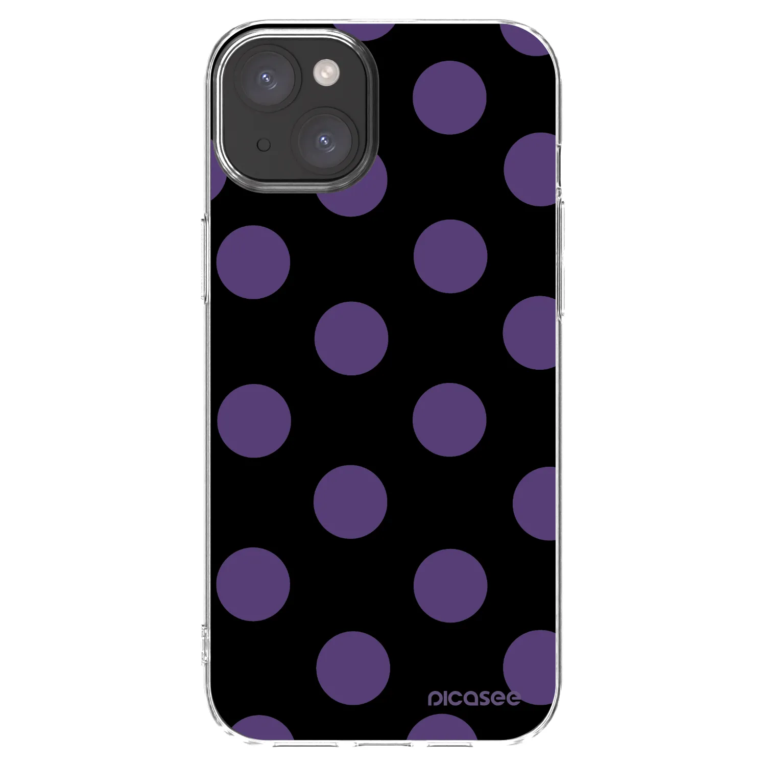 Picasee silikónový prehľadný obal pre Apple iPhone 15 Plus - Big flickers