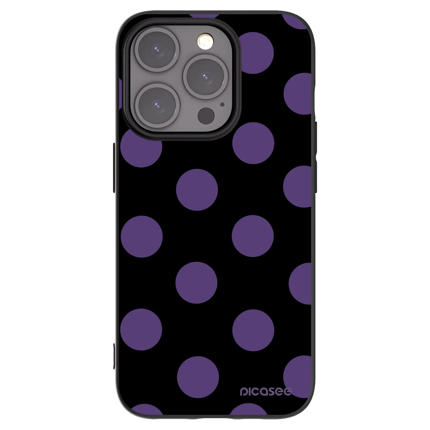 Picasee silikónový čierny obal pre Apple iPhone 15 Pro - Big flickers