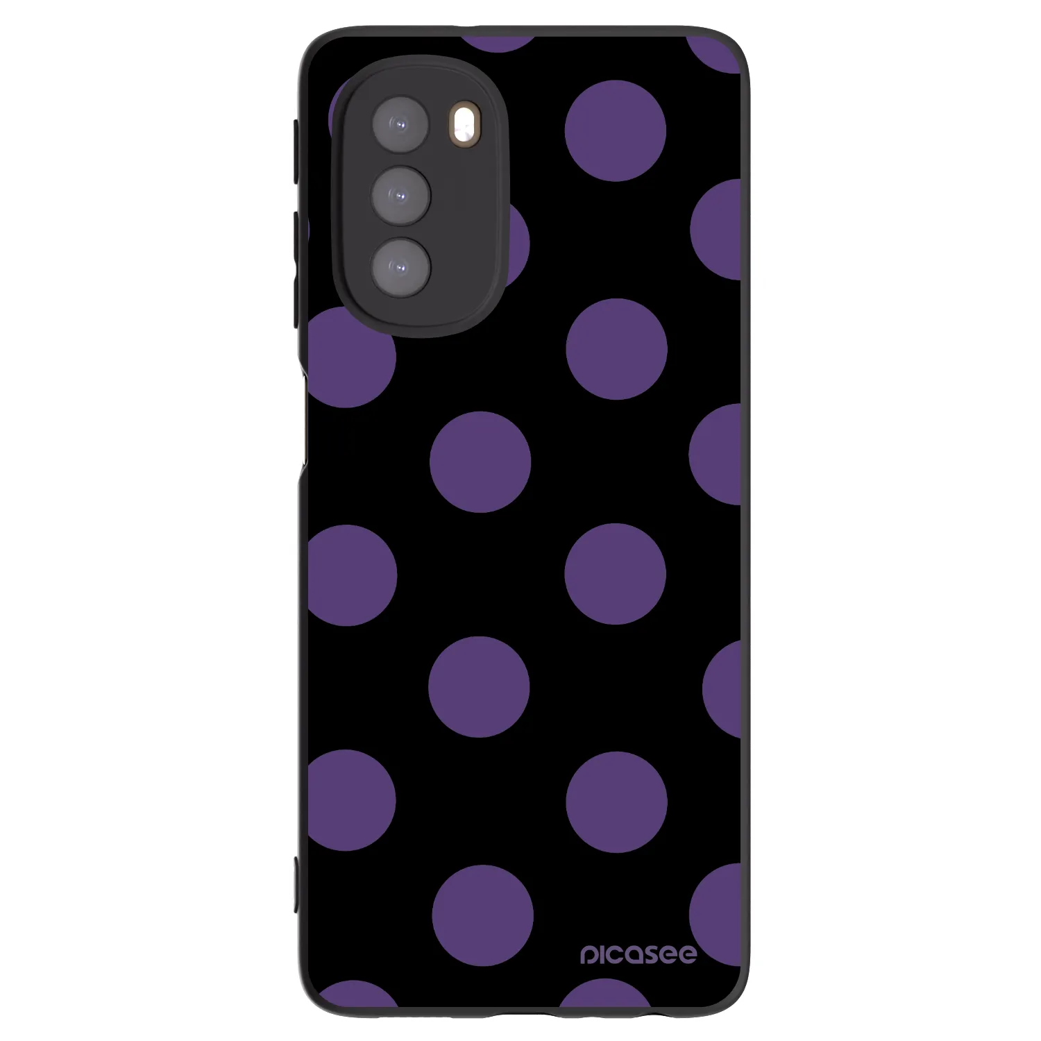 Picasee silikónový čierny obal pre Motorola Moto G51 - Big flickers
