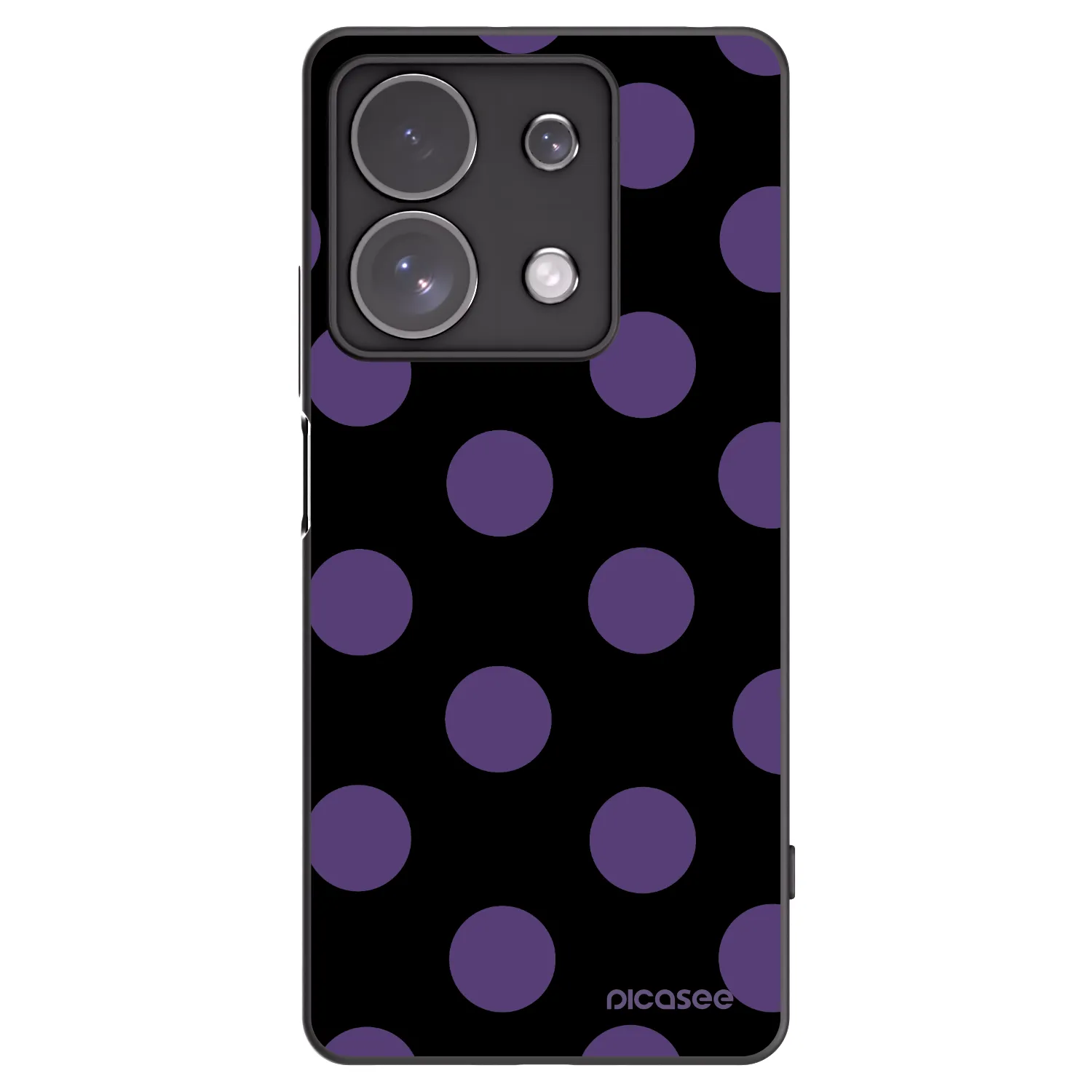 Picasee silikónový čierny obal pre Xiaomi Redmi Note 13 Pro 4G - Big flickers