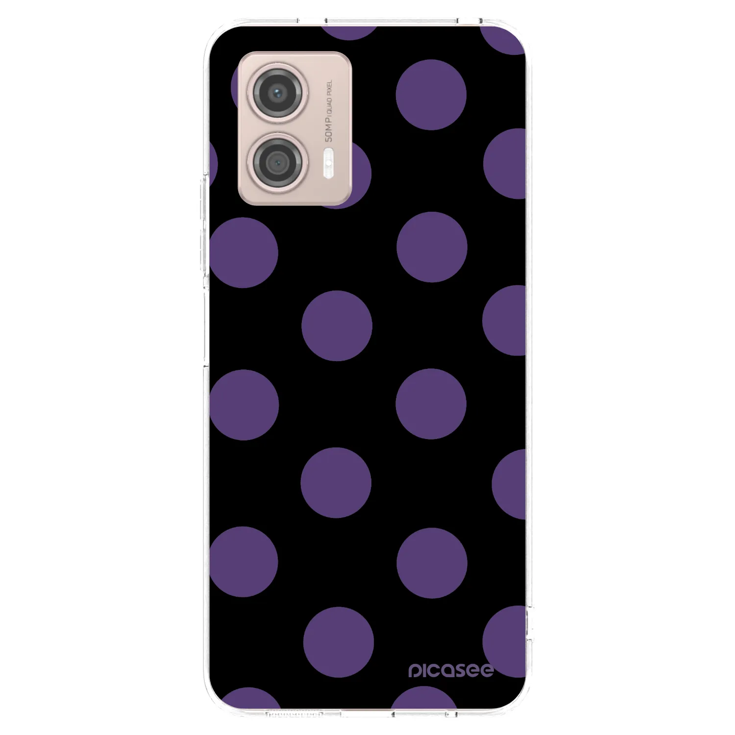 Picasee silikónový prehľadný obal pre Motorola Moto G53 5G - Big flickers