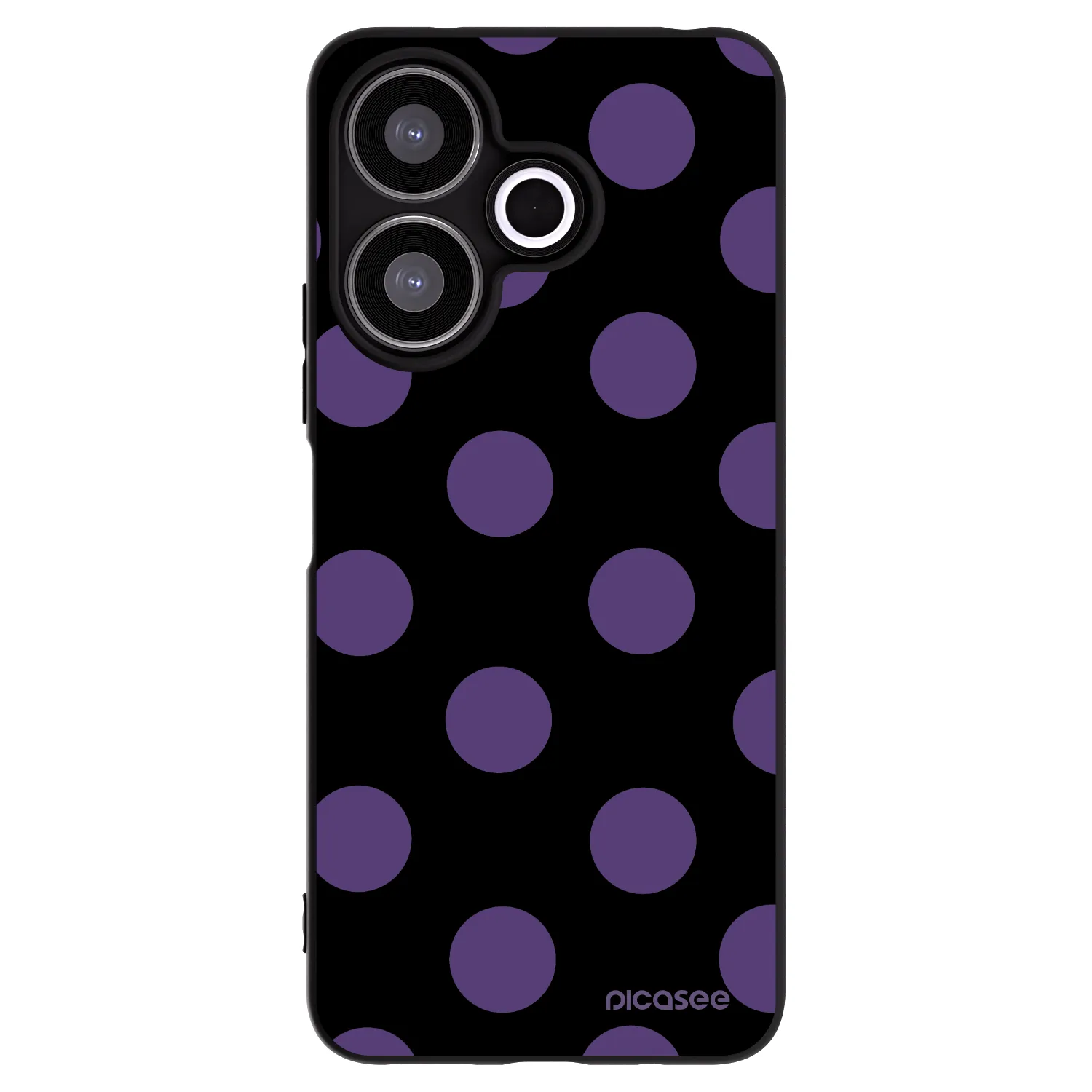 Picasee silikónový čierny obal pre Xiaomi Redmi 13 4G - Big flickers