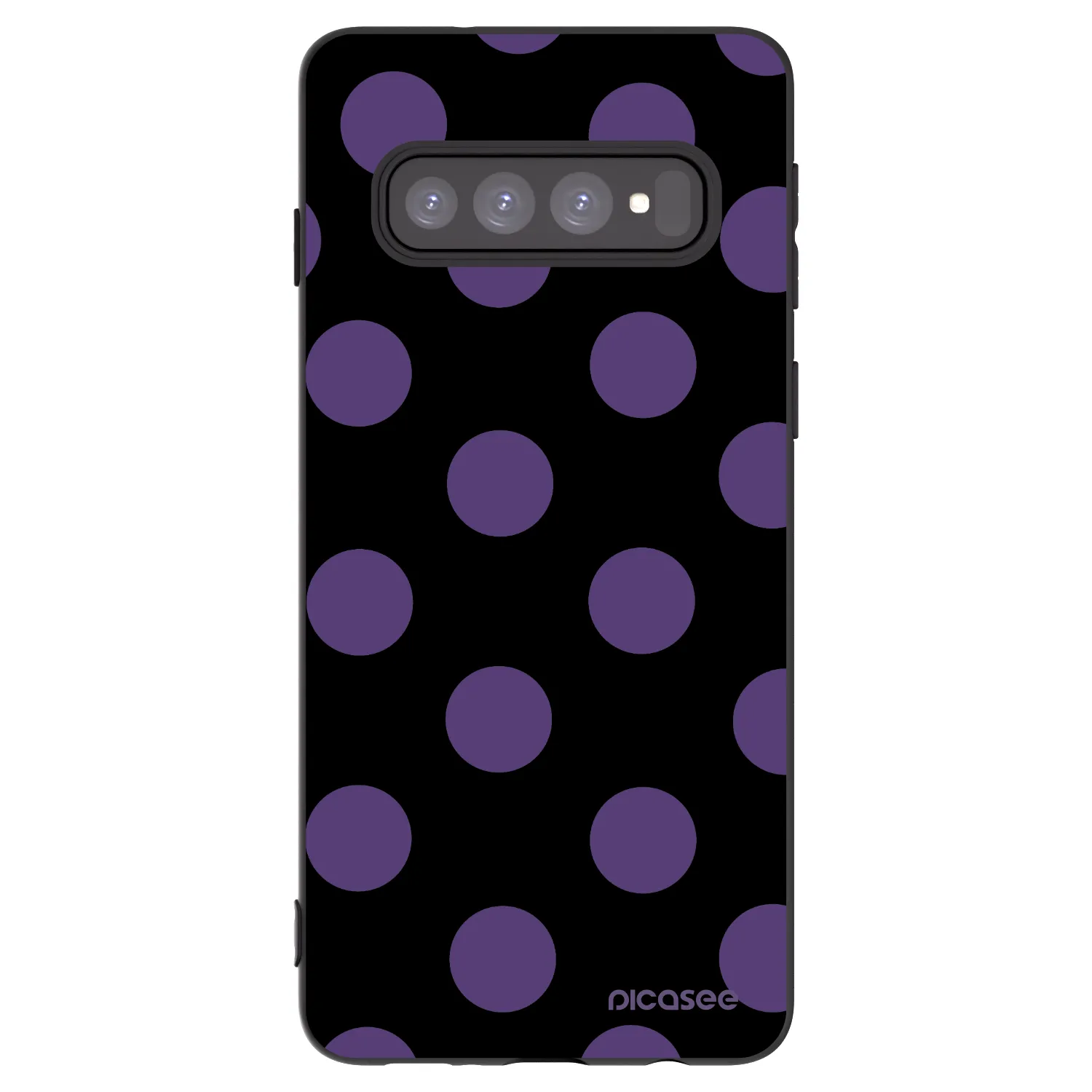 Picasee silikónový čierny obal pre Samsung Galaxy S10 G973 - Big flickers