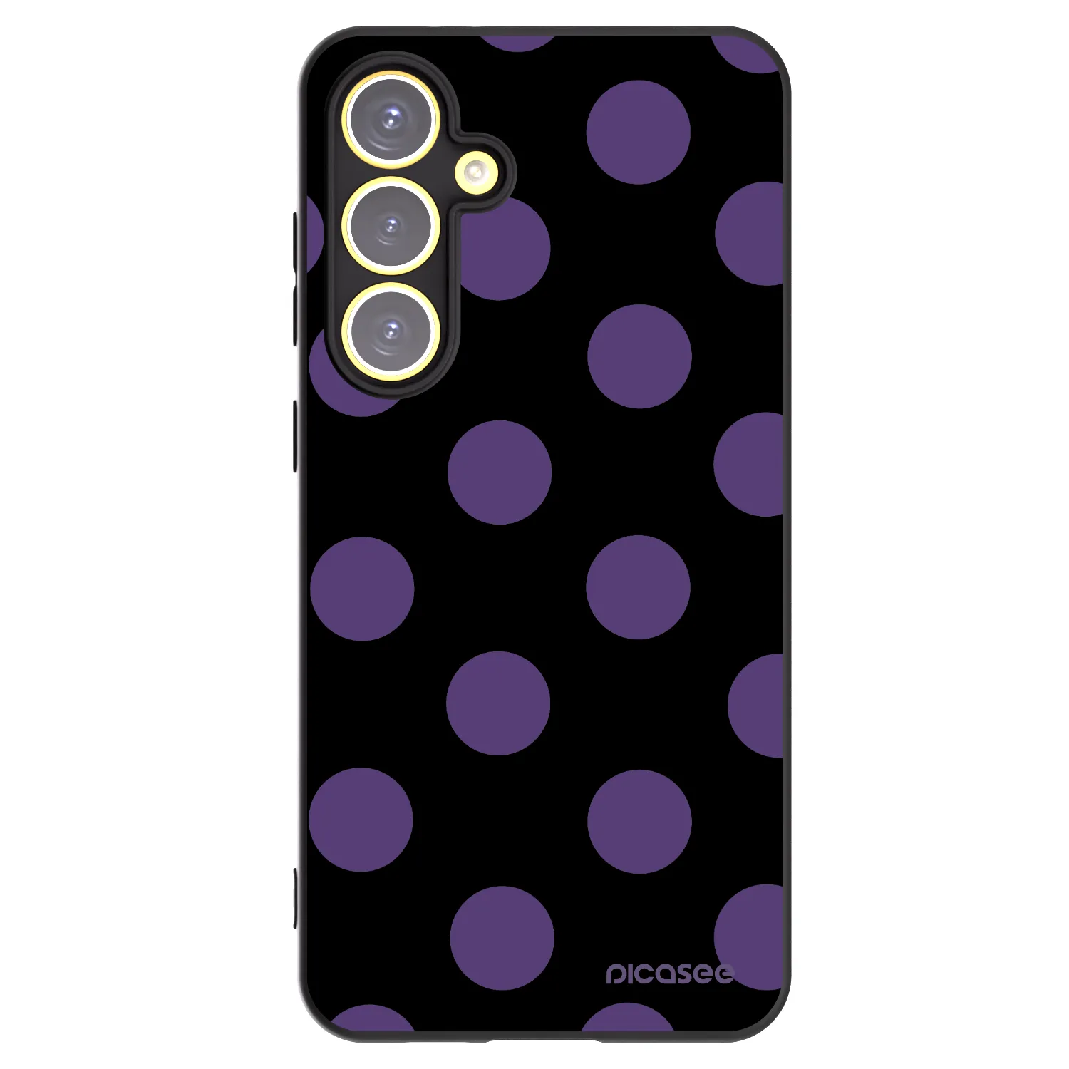 Picasee silikónový čierny obal pre Samsung Galaxy S24 FE S721B - Big flickers
