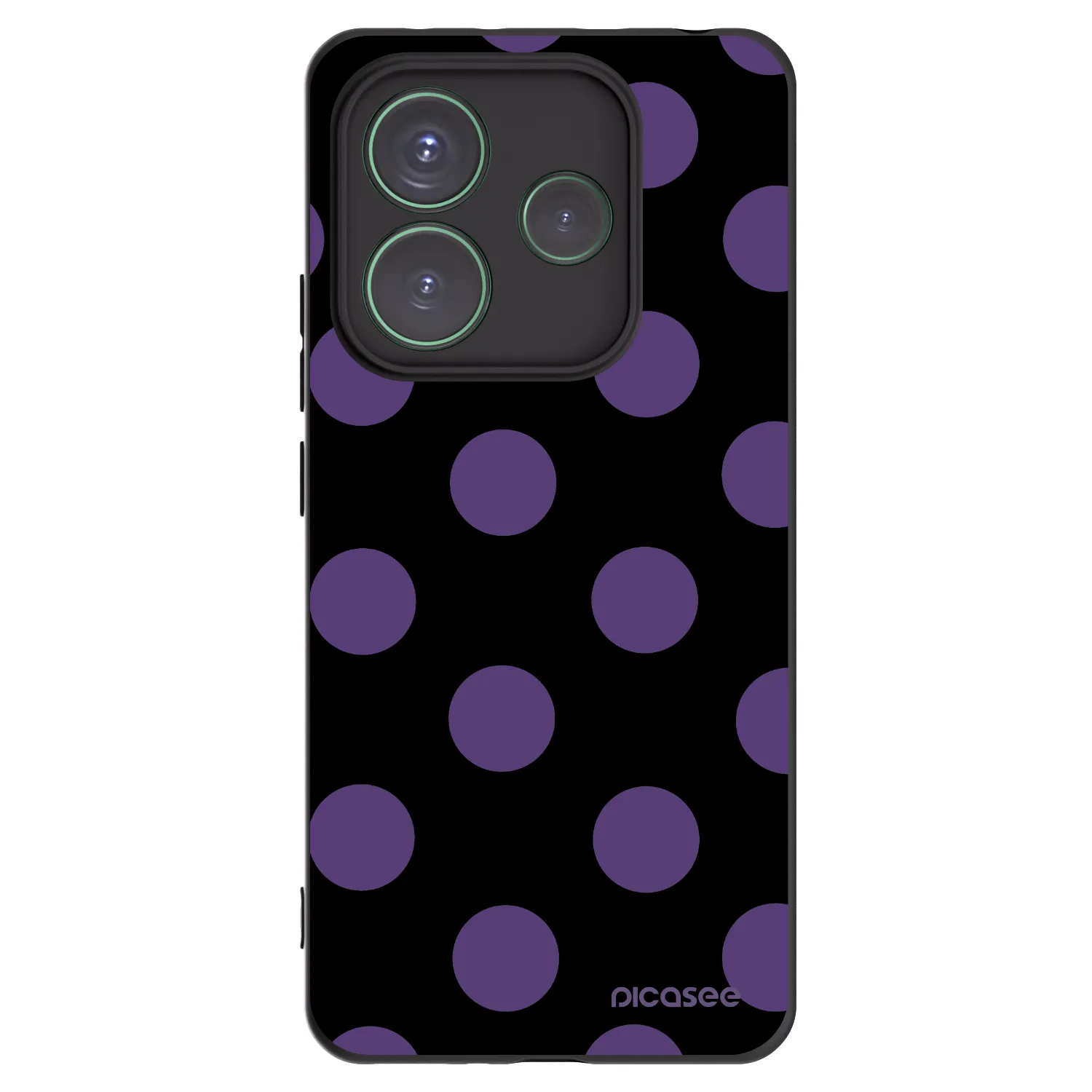 Picasee silikónový čierny obal pre Xiaomi Redmi Note 14 5G - Big flickers