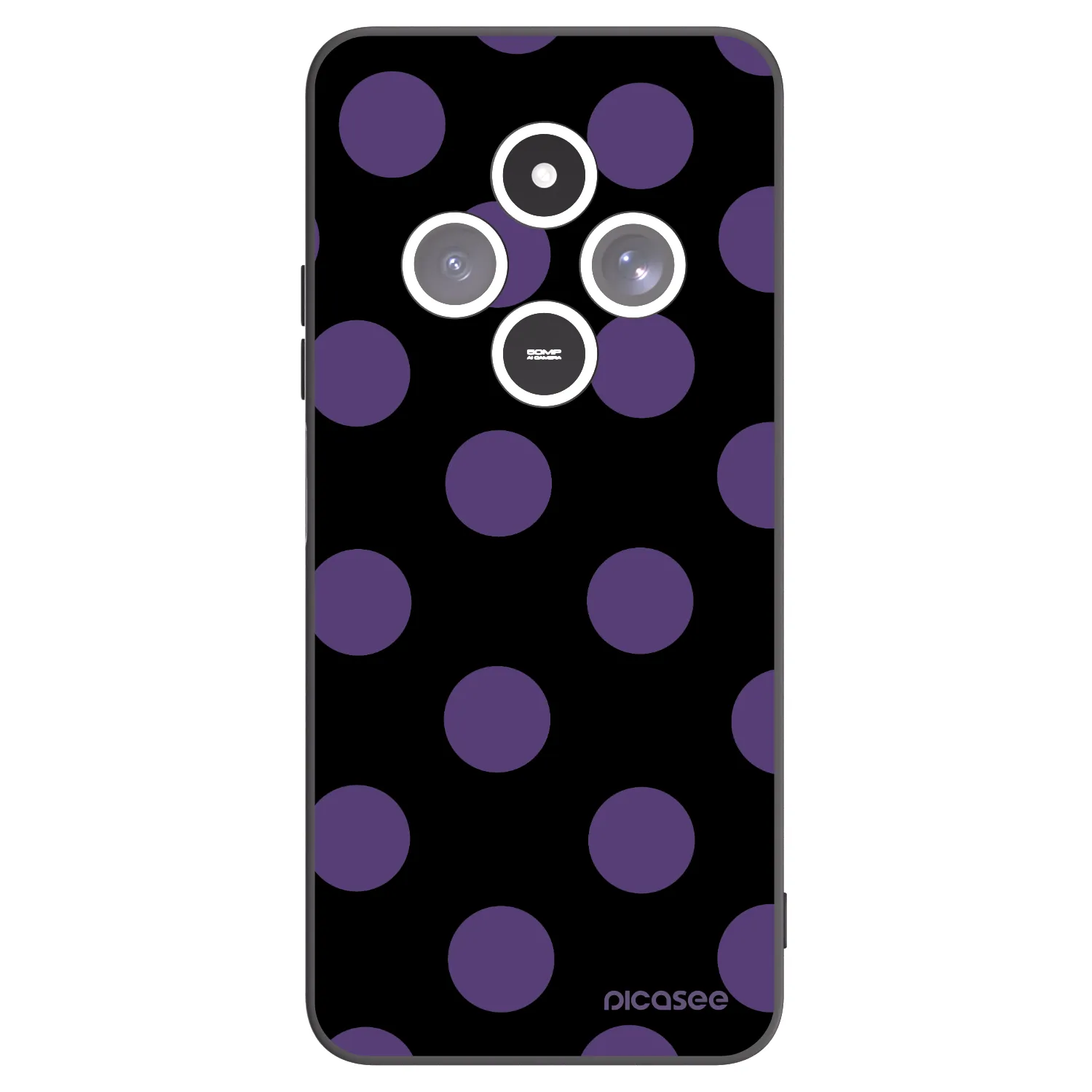 Picasee silikónový čierny obal pre Xiaomi Redmi 14C - Big flickers