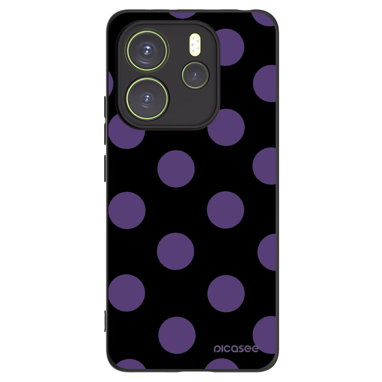 Picasee silikónový čierny obal pre Xiaomi Redmi Note 14 4G - Big flickers